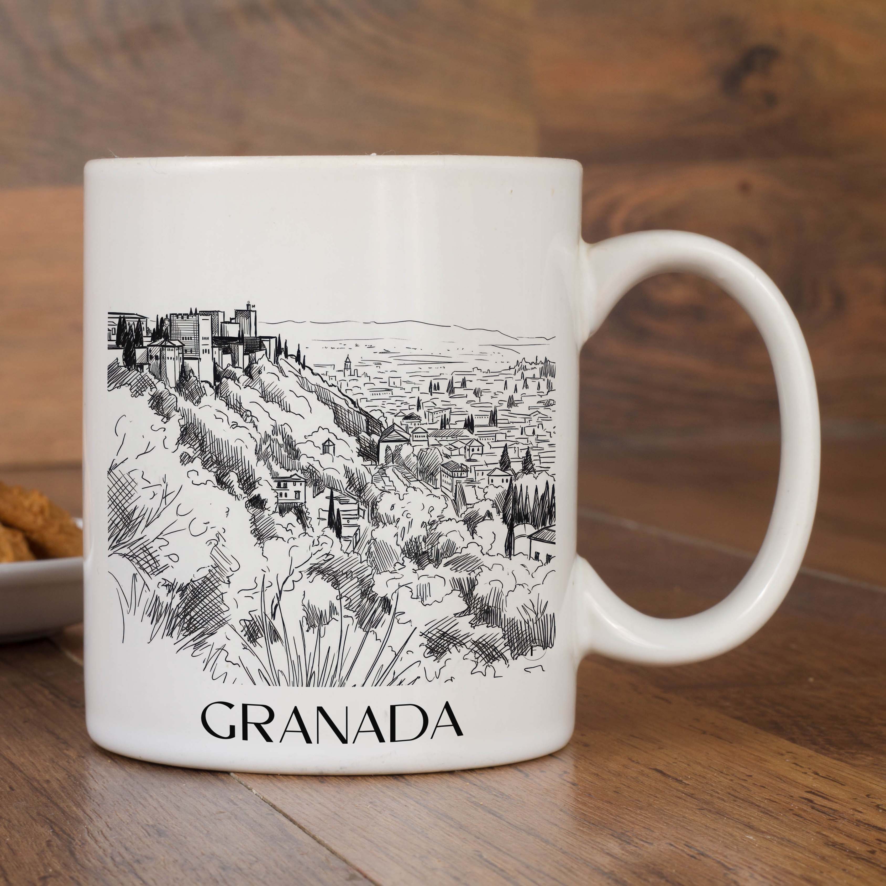 granada-spanien-spanien-kaffeebecher-skizze