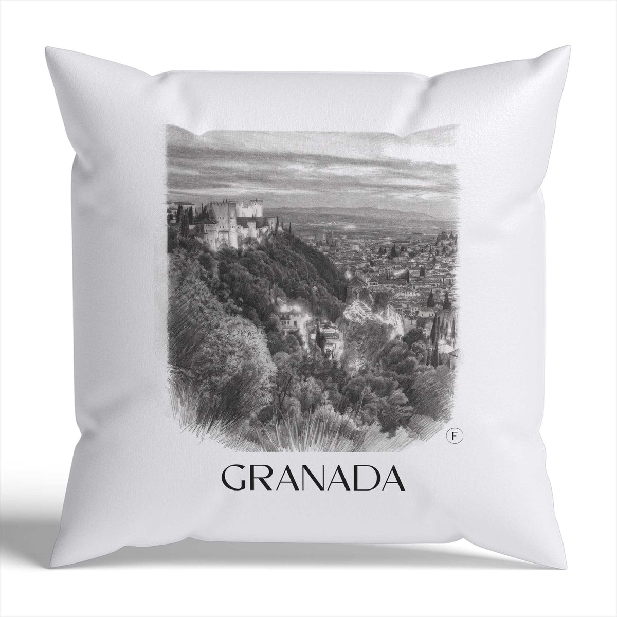 granada-spanien-spanien-kissenbezug-bleistift-zeichnung-drawing