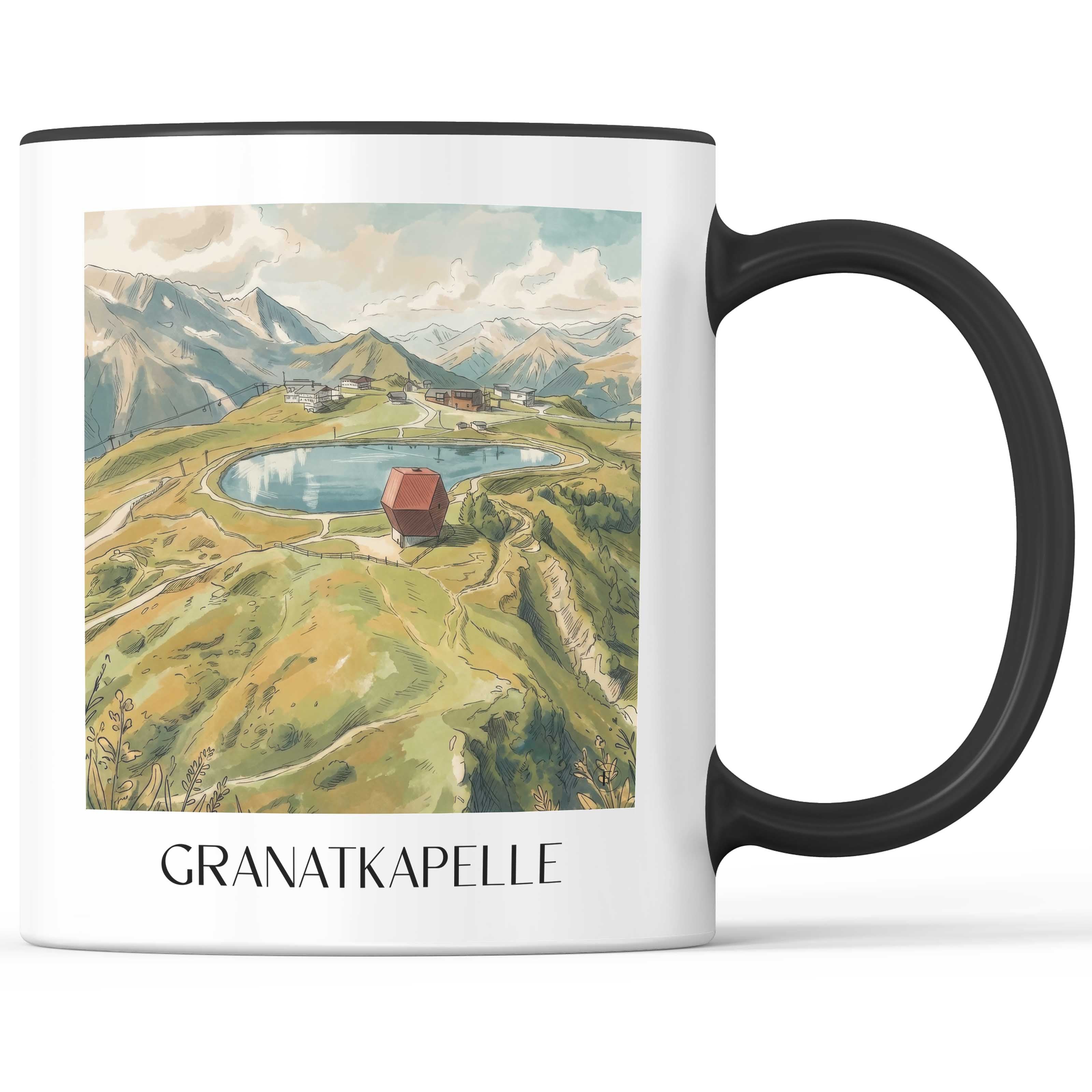 Granatkapelle Kaffeebecher - Penkenjoch - Österreich Becher - Kaffeetasse im Aquarell Stil - favplace