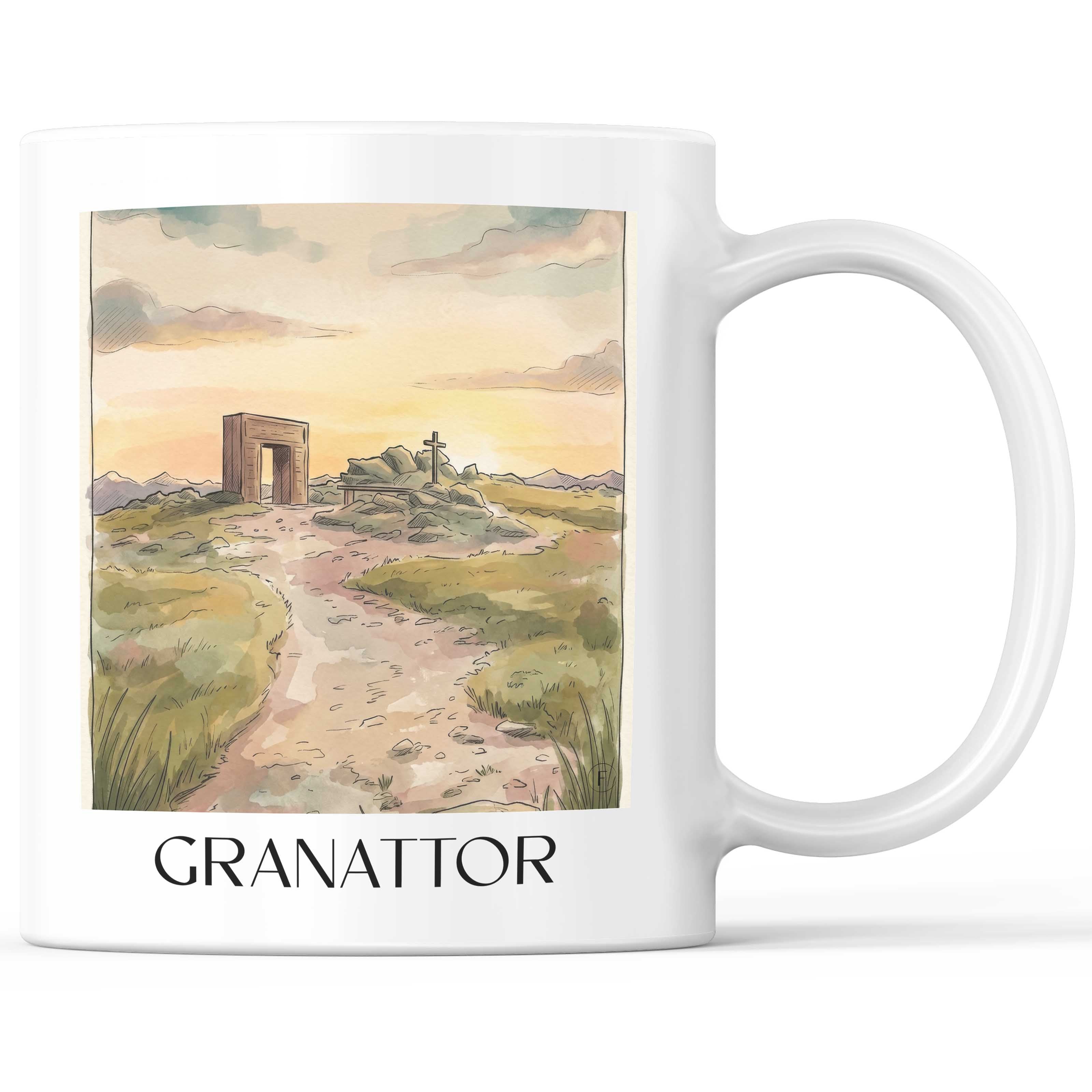 Granattor Kaffeebecher - Kärnten - Österreich Becher - Kaffeetasse im Aquarell Stil - favplace