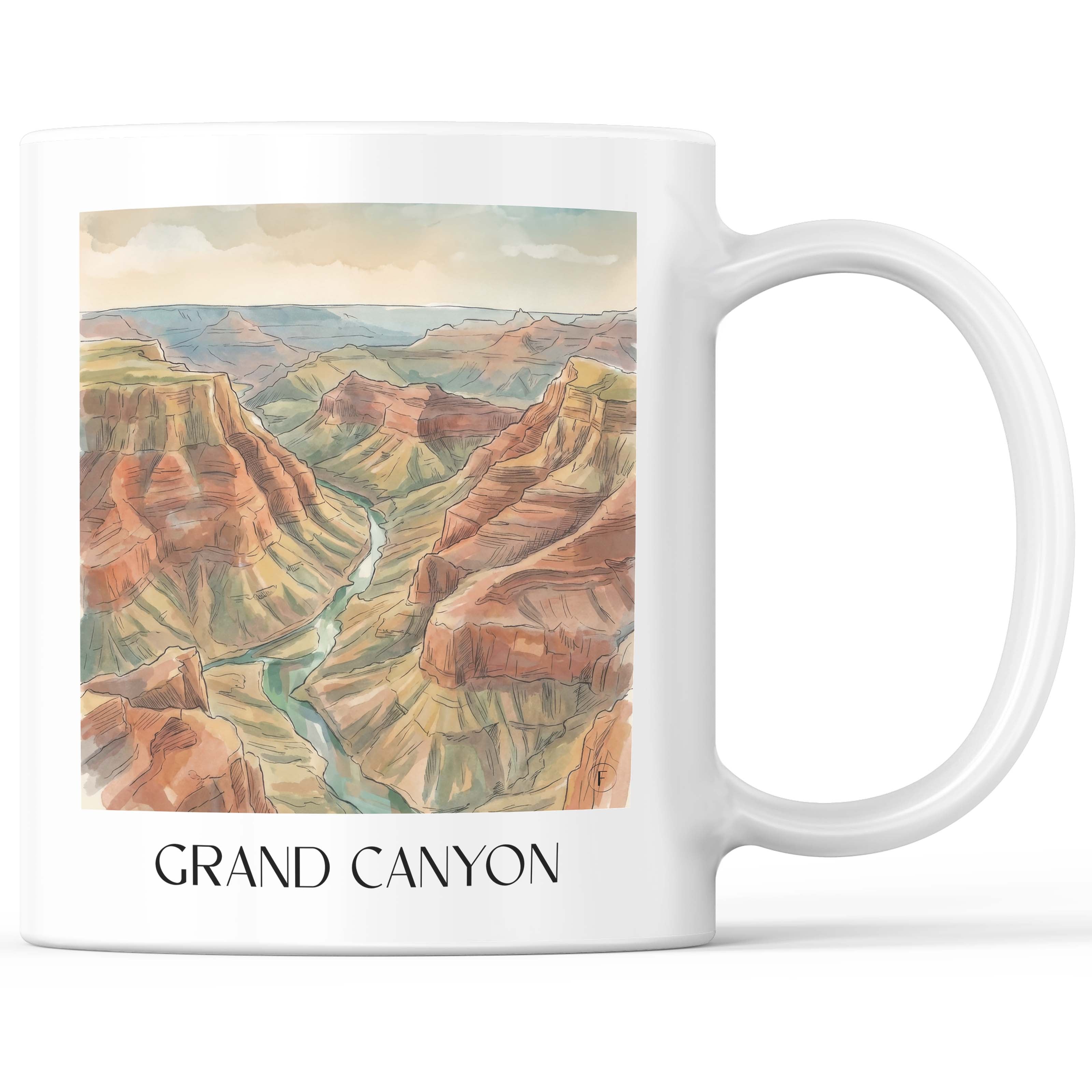 Grand Canyon - USA Becher - Kaffeetasse im Aquarell Stil - favplace