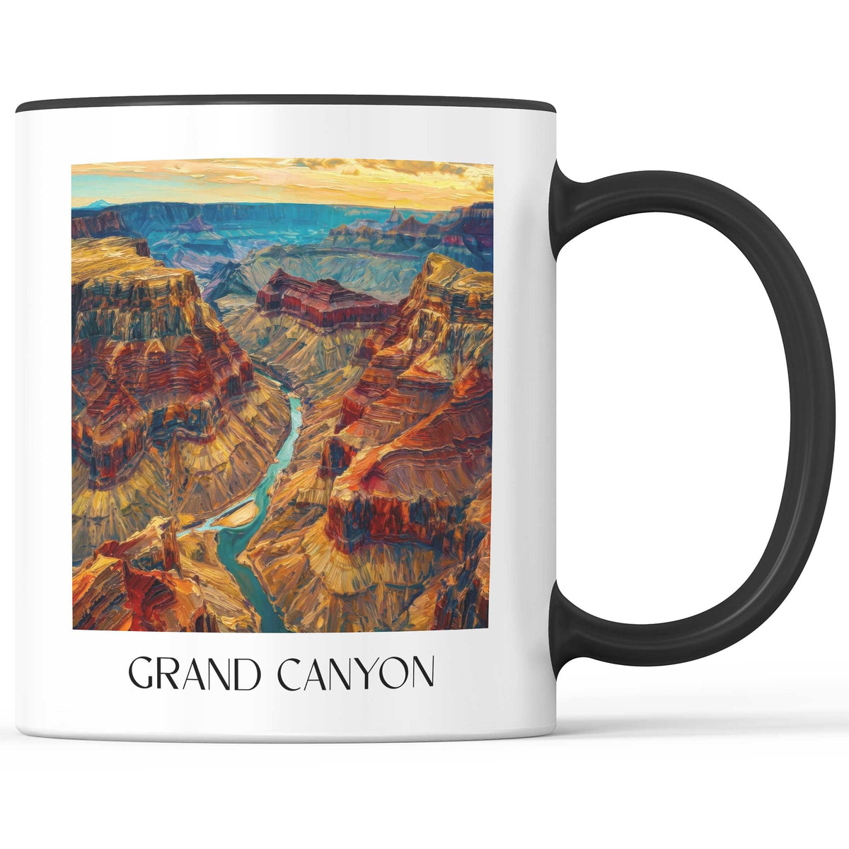 Grand Canyon - USA Becher - Kaffeetasse im Ölgemälde Stil - favplace
