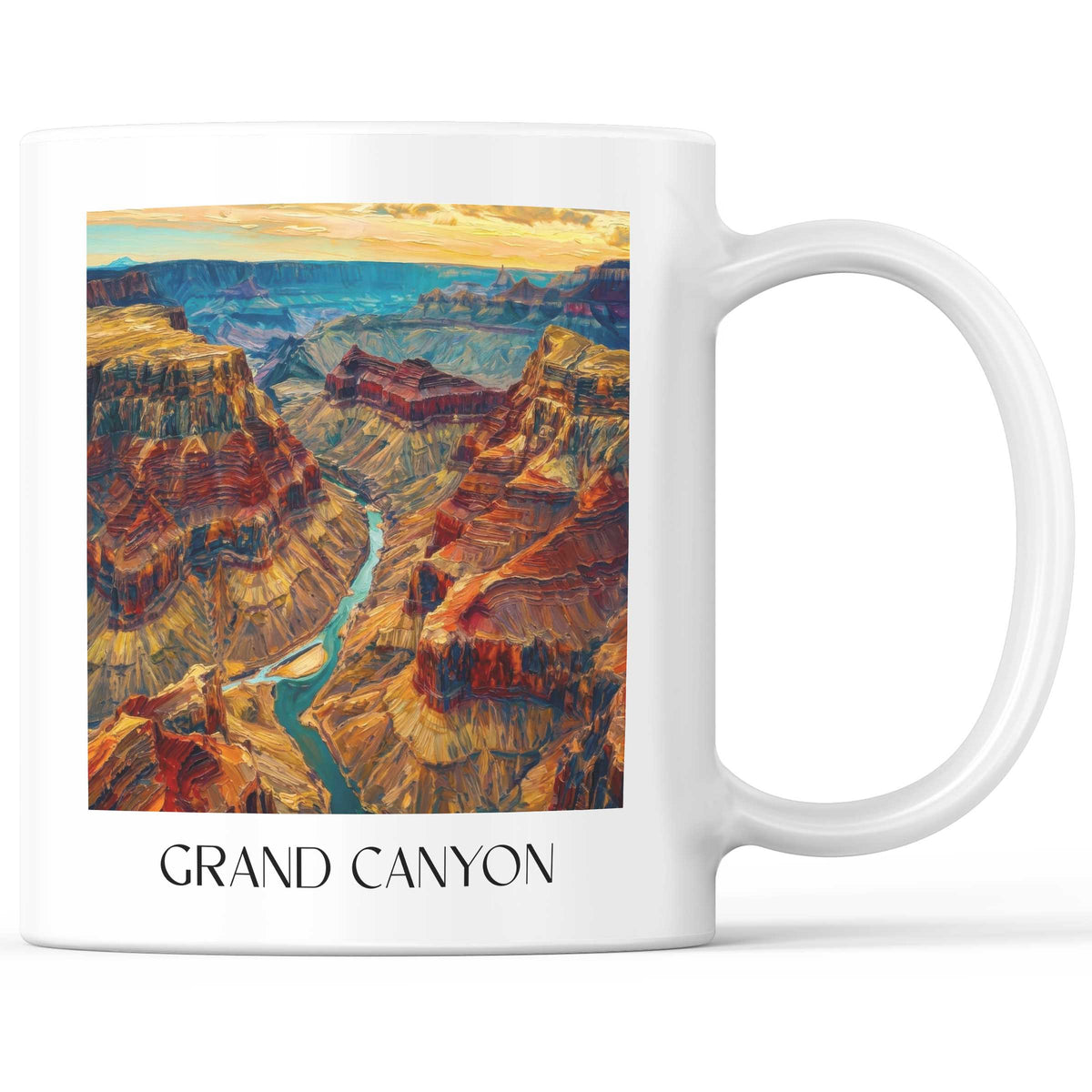 Grand Canyon - USA Becher - Kaffeetasse im Ölgemälde Stil - favplace