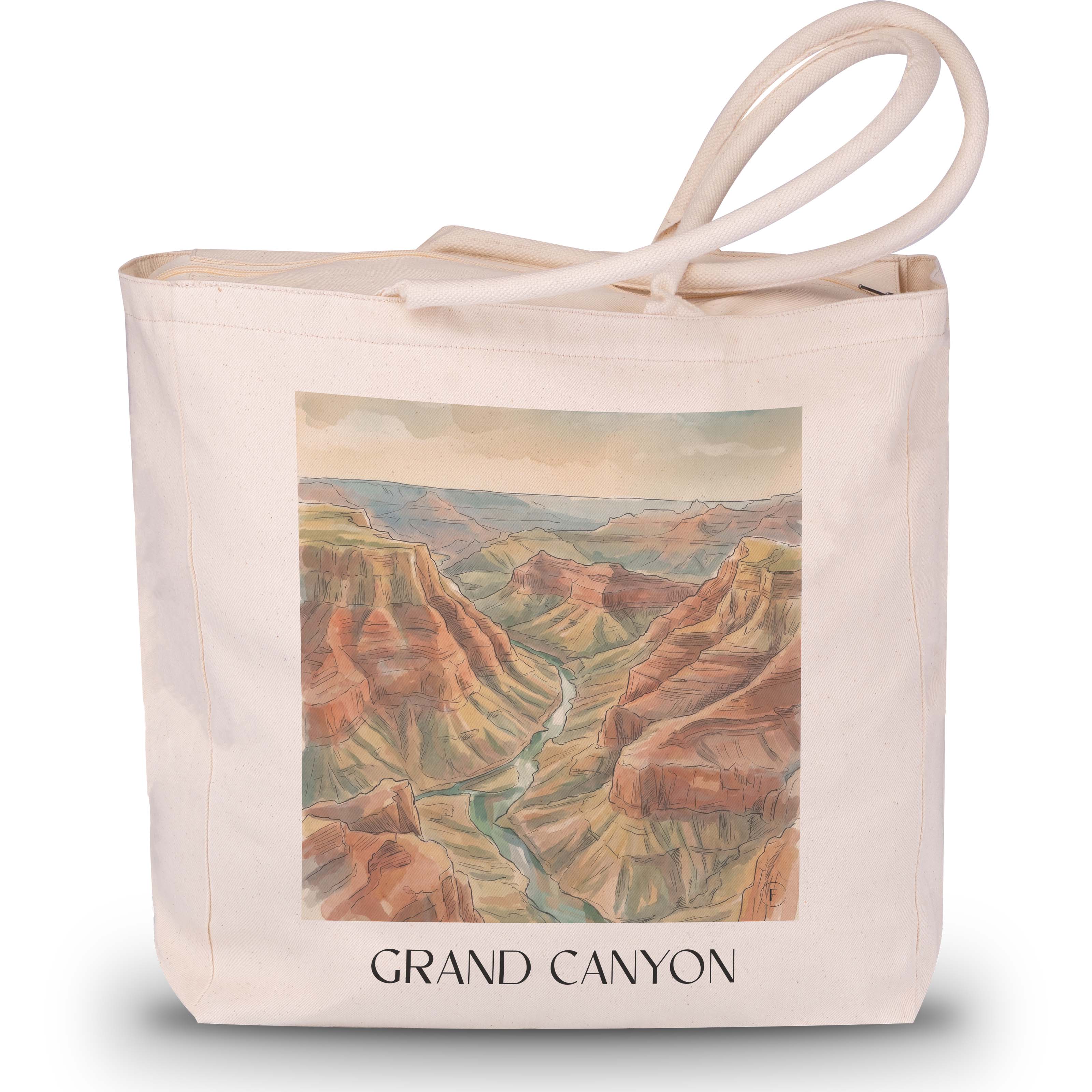 Grand Canyon - USA Tote Bag - Einkaufstasche im Aquarell Stil - favplace
