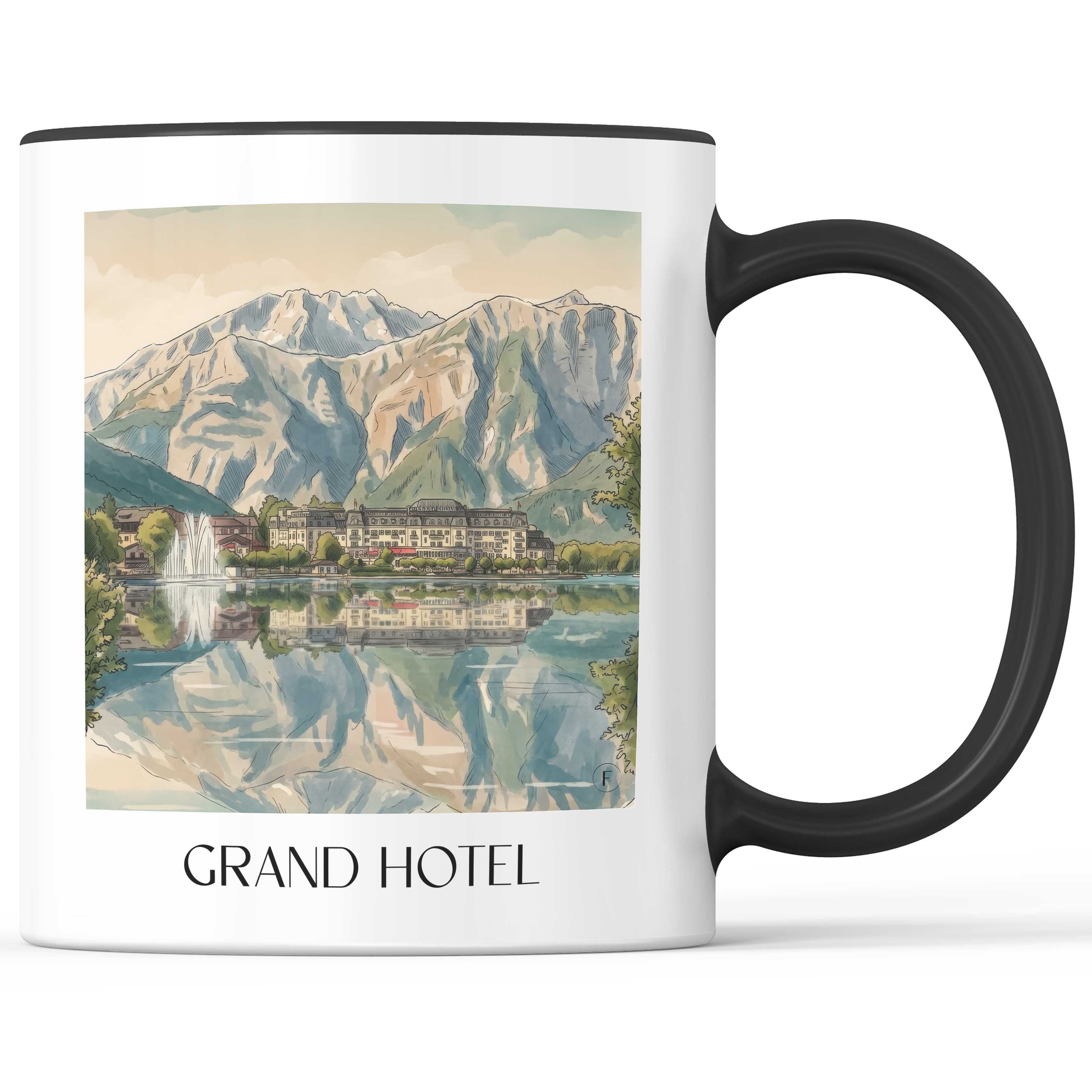 grand-hotel-zell-am-see-österreich-kaffeebecher-aquarell