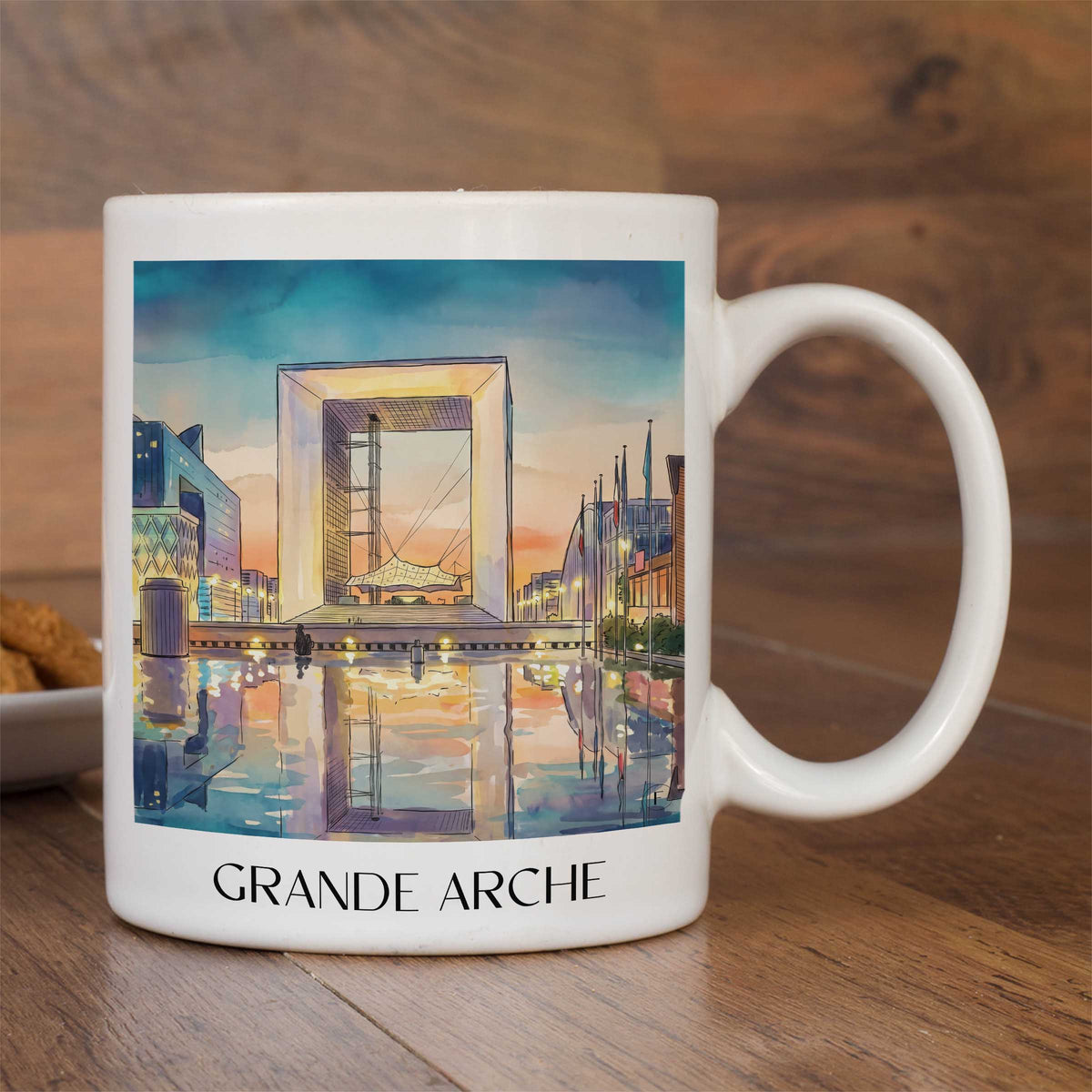 grande-arche-la-défense-frankreich-kaffeebecher-aquarell