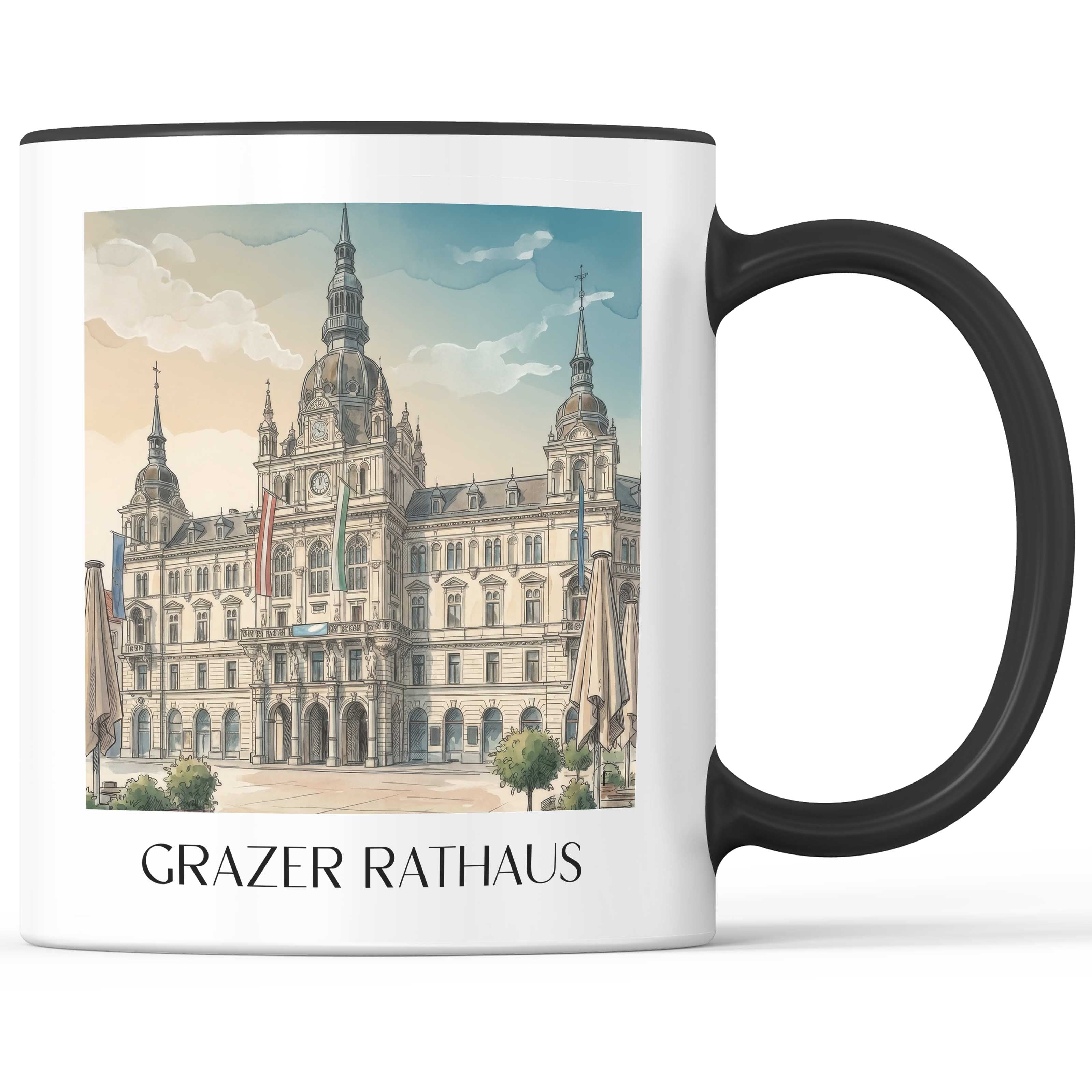 grazer-rathaus-österreich-österreich-kaffeebecher-aquarell