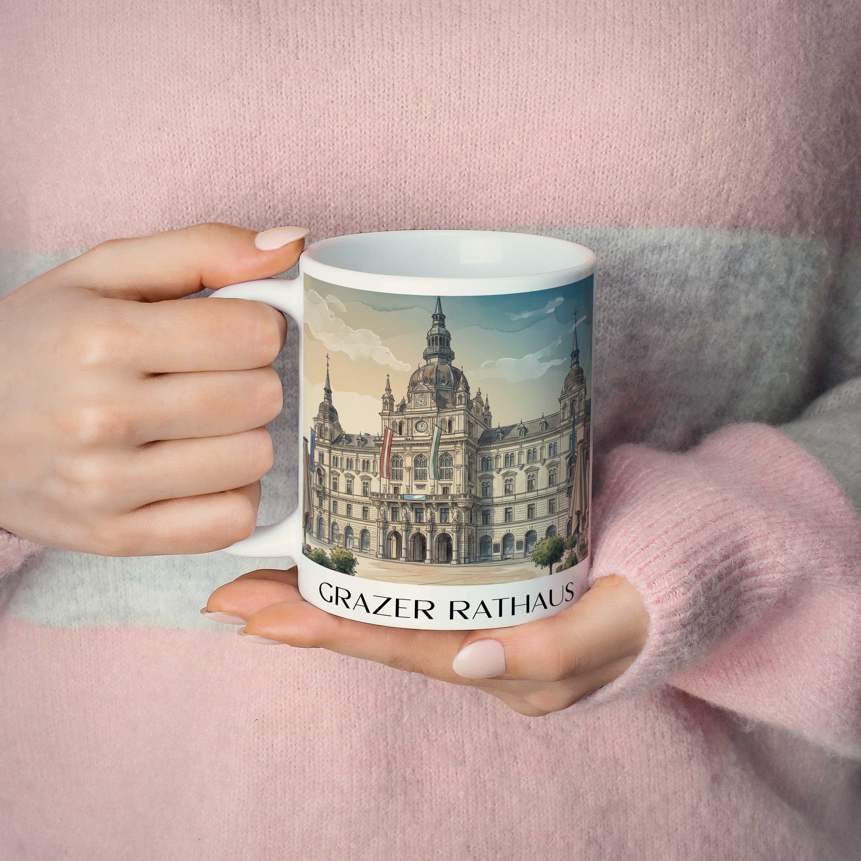 grazer-rathaus-österreich-österreich-kaffeebecher-aquarell