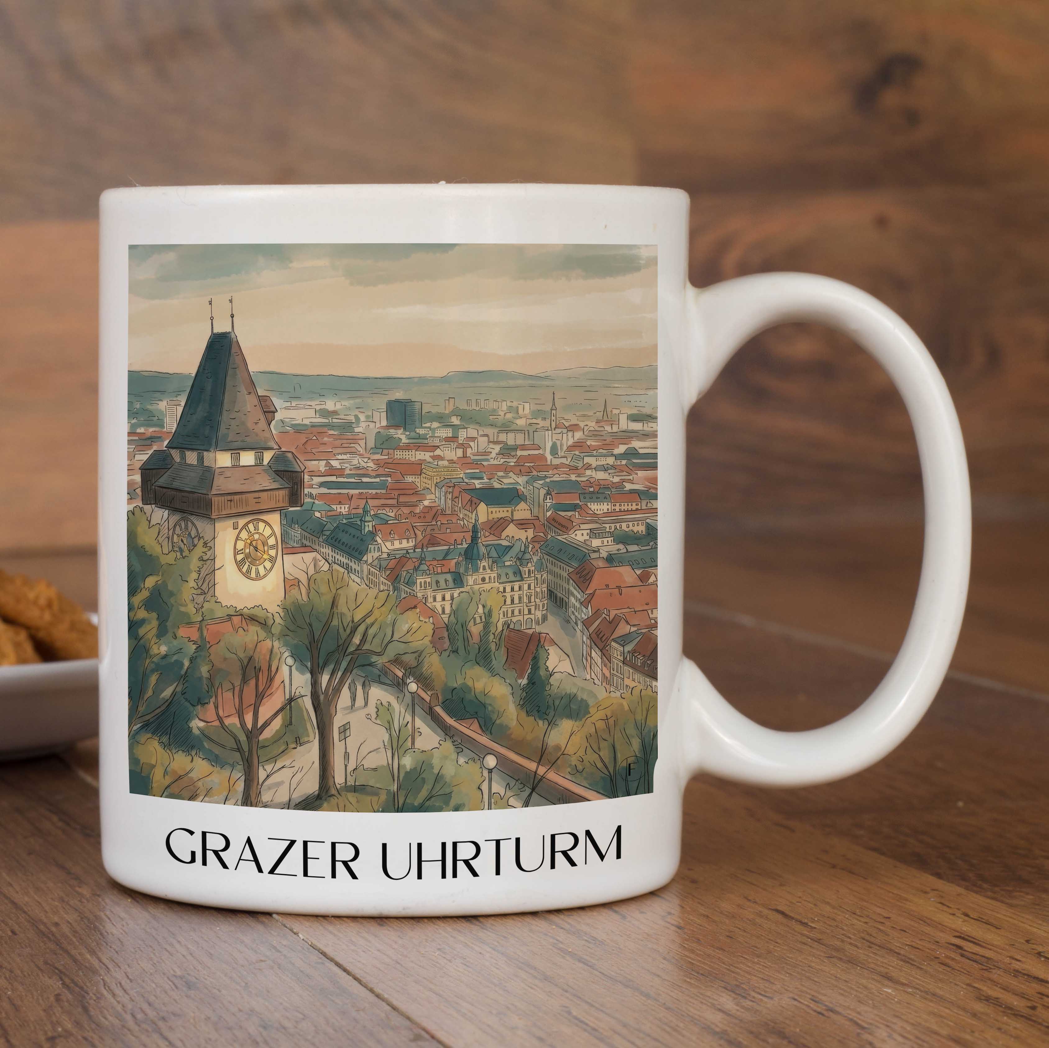 grazer-uhrturm-österreich-österreich-kaffeebecher-aquarell