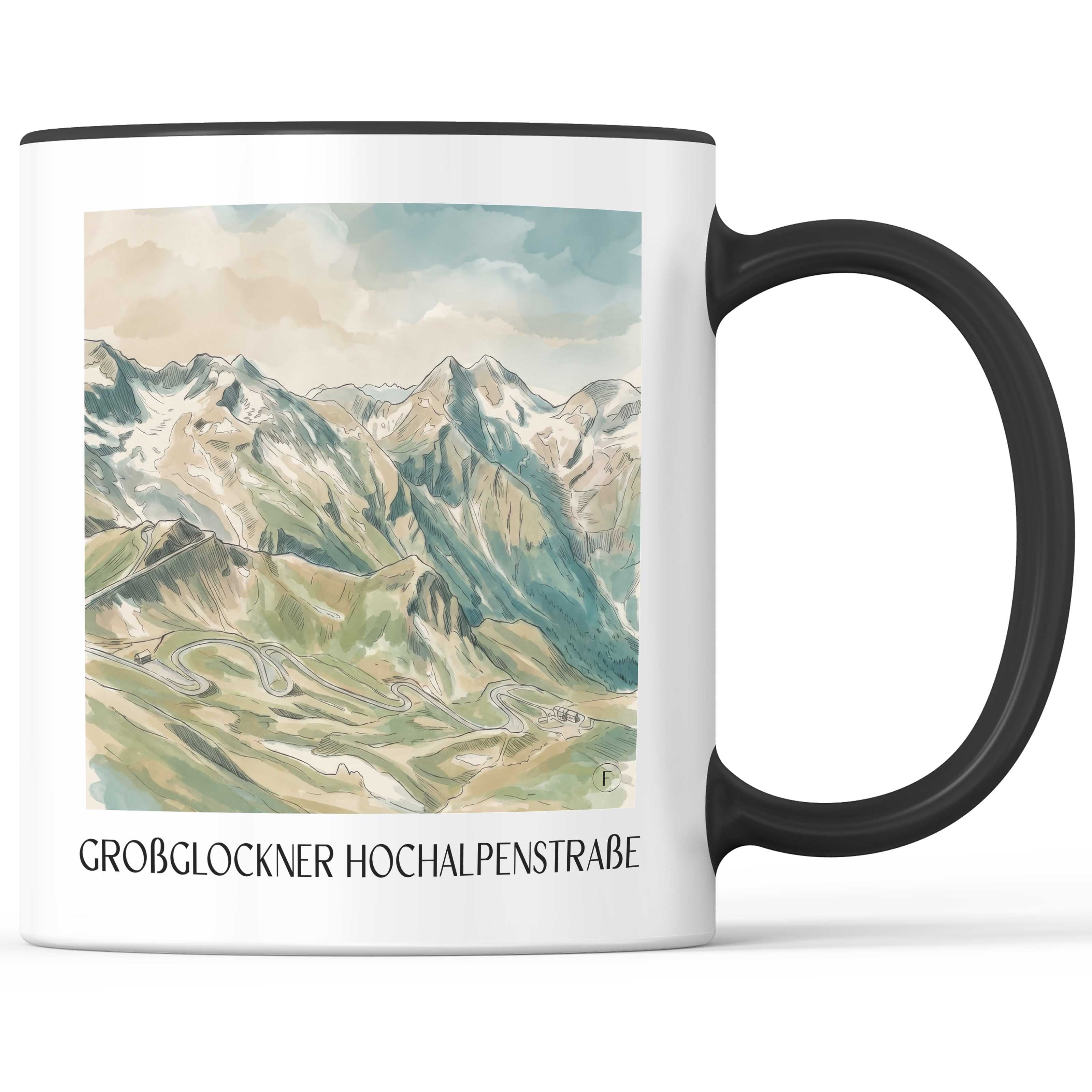 großglockner-hochalpenstraße-kärnten-österreich-kaffeebecher-aquarell