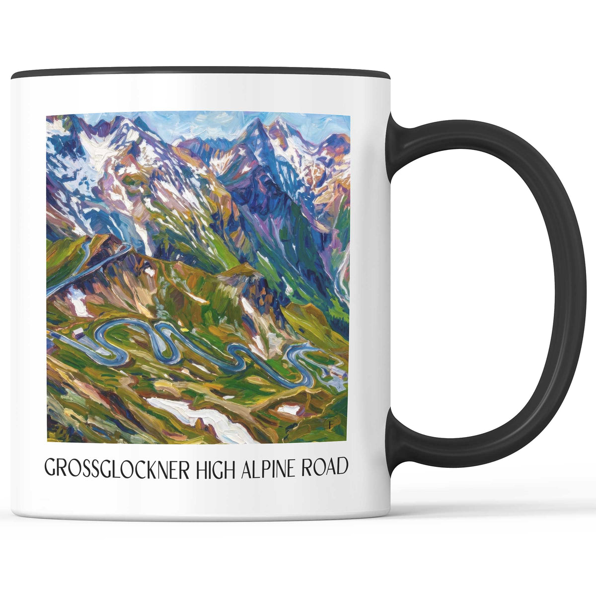 Großglockner Hochalpenstraße Kaffeebecher - Kärnten - Österreich Becher - Kaffeetasse im Ölgemälde Stil - favplace