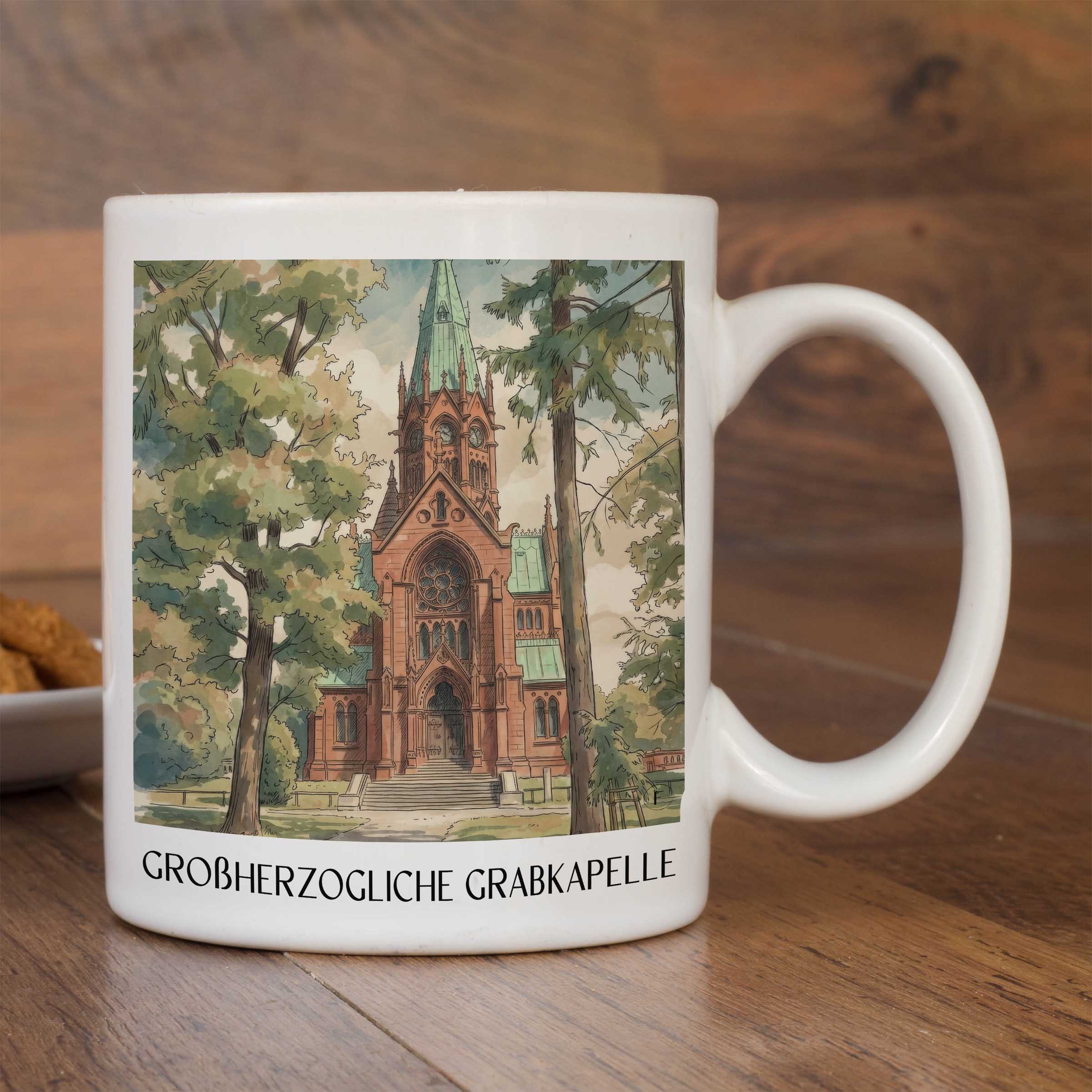 großherzogliche-grabkapelle-karlsruhe-deutschland-kaffeebecher-aquarell