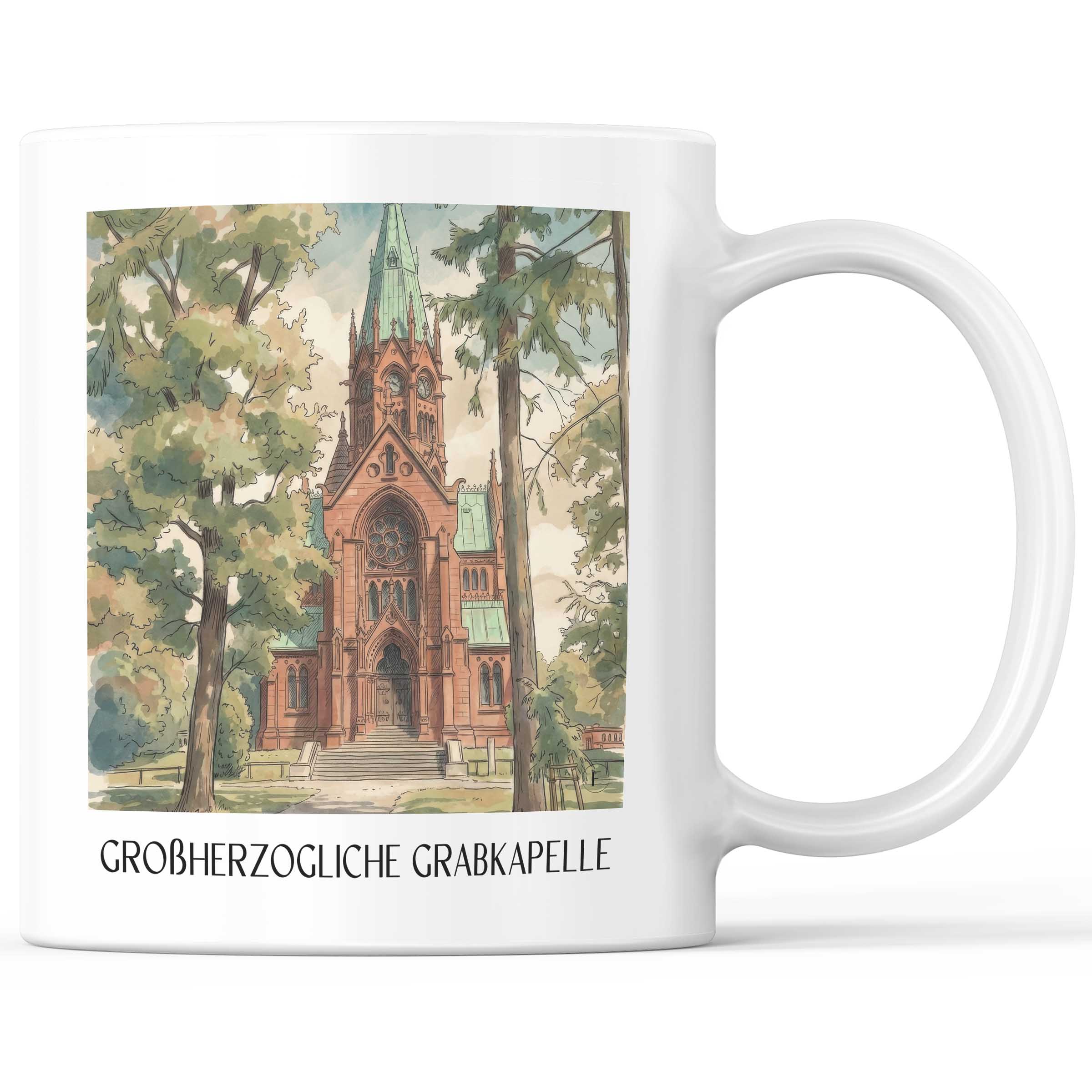 großherzogliche-grabkapelle-karlsruhe-deutschland-kaffeebecher-aquarell