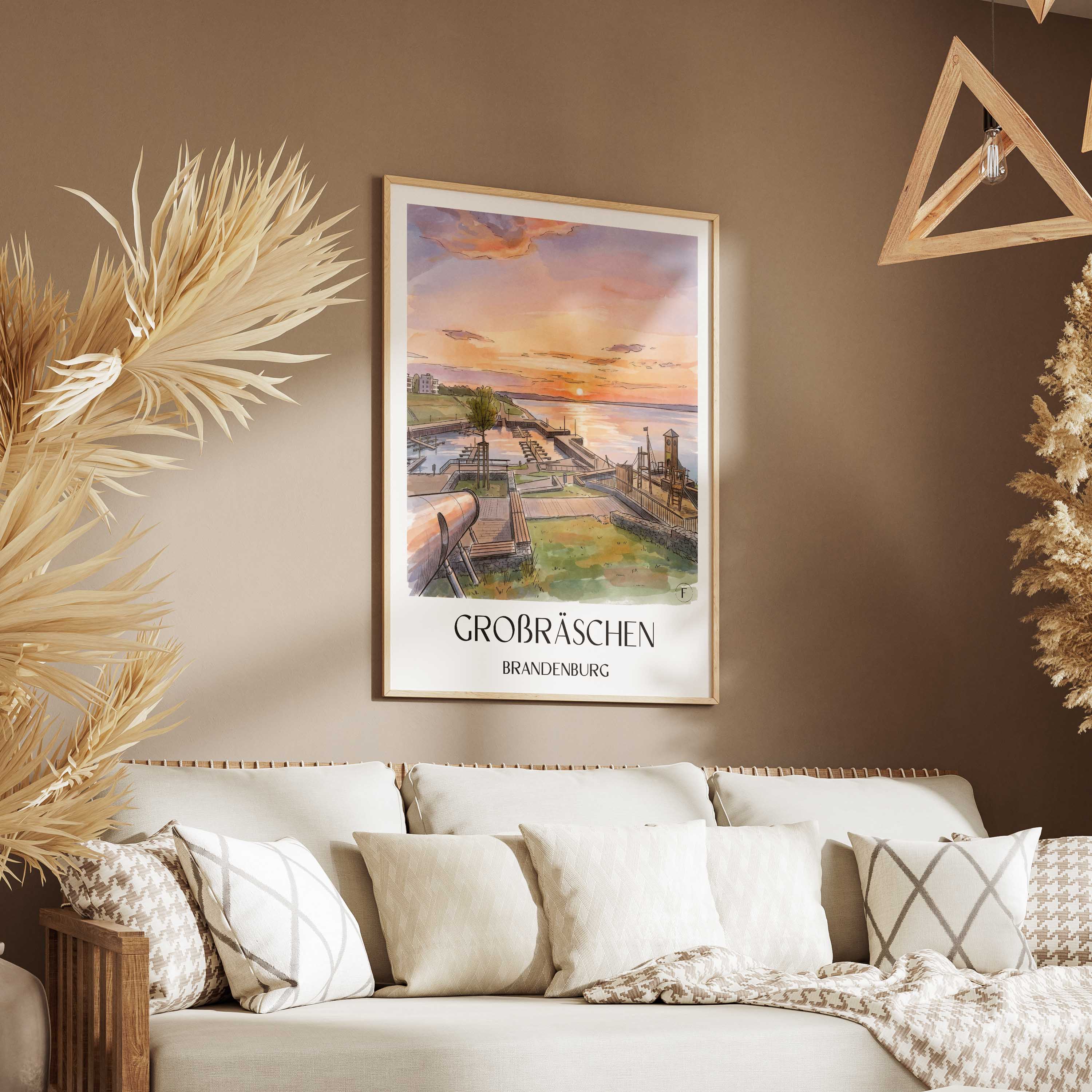großräschen-brandenburg-deutschland-poster-aquarell