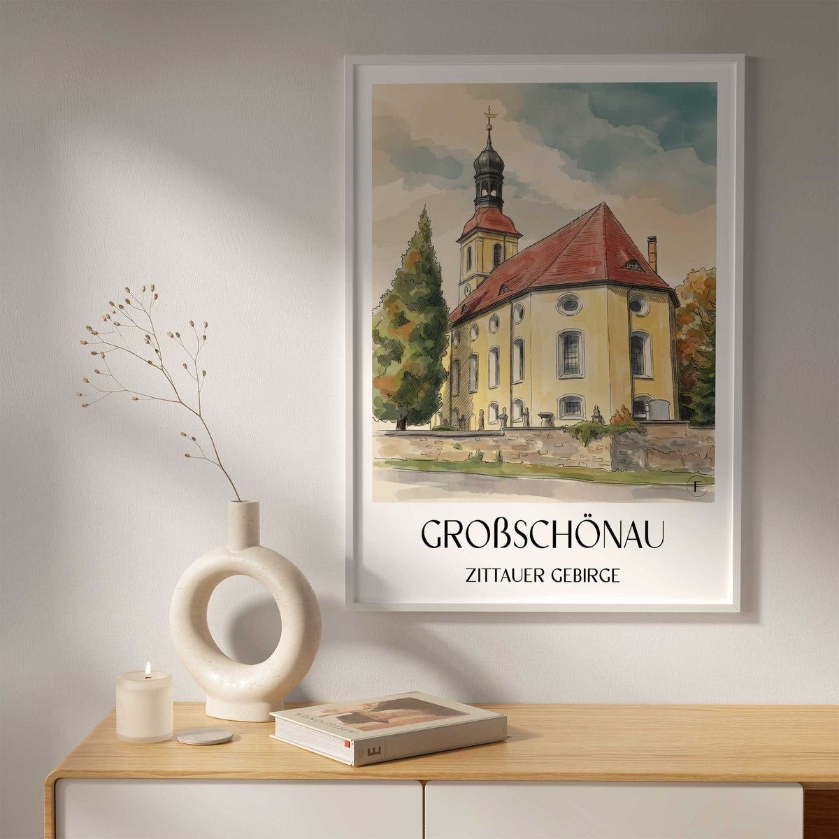 großschönau-zittauer-gebirge-deutschland-poster-aquarell
