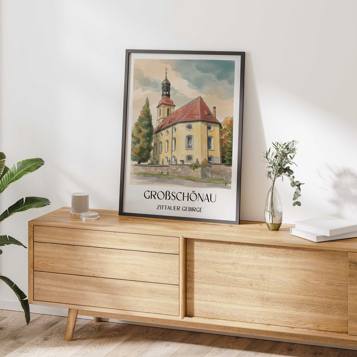 großschönau-zittauer-gebirge-deutschland-poster-aquarell