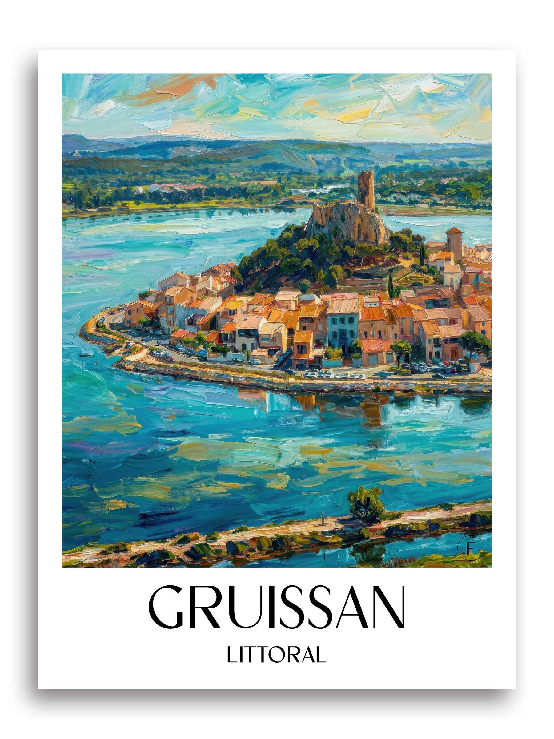Gruissan Poster - Littoral - Frankreich Kunstdruck - Ölgemälde von A4 bis A1 - favplace