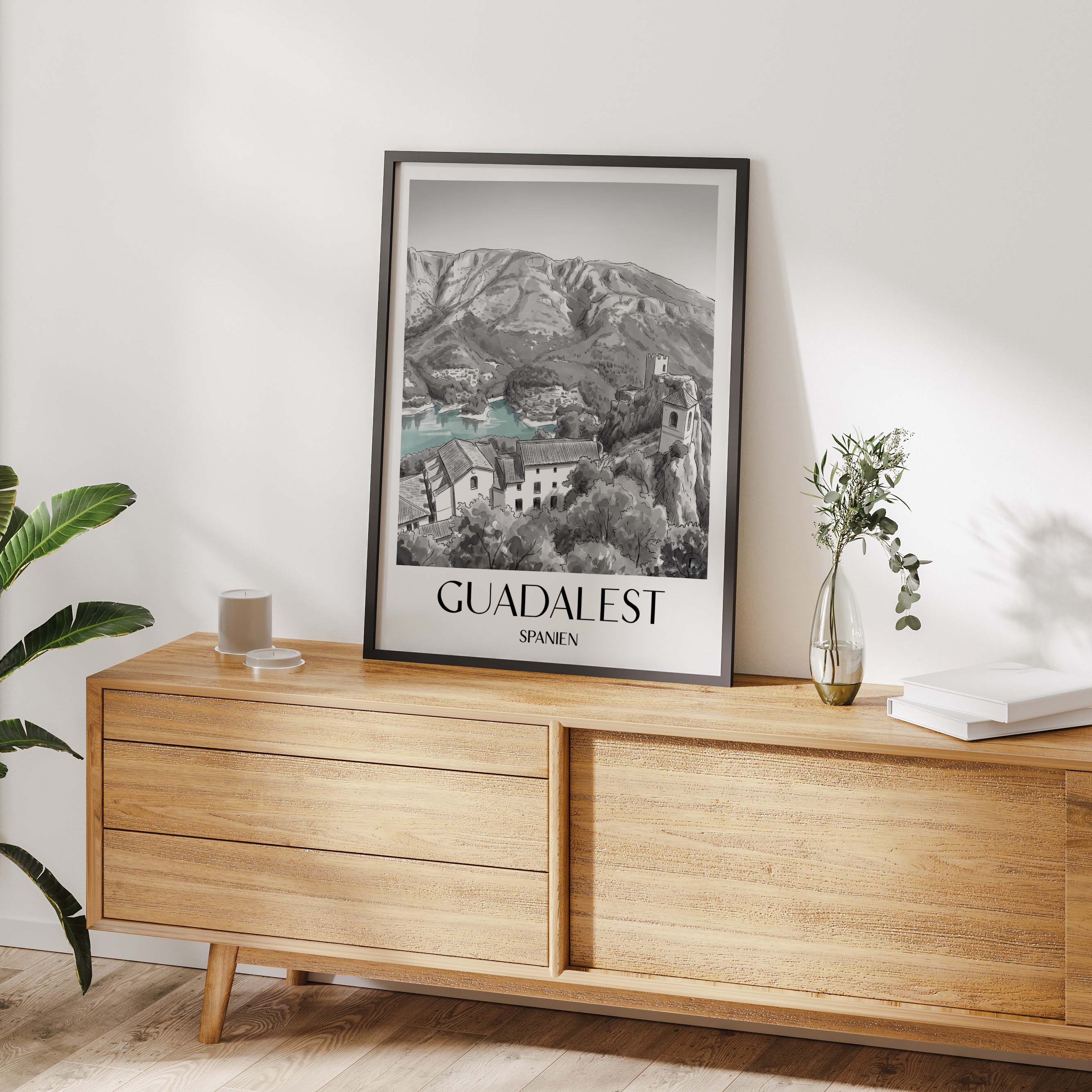 guadalest-spanien-spanien-poster-aquarell-schwarz-weiss
