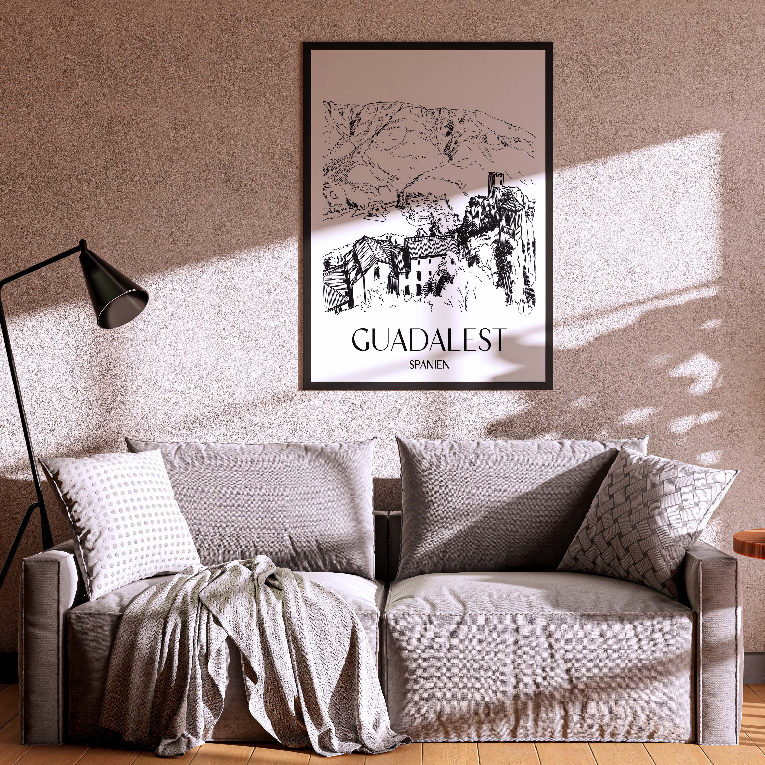 guadalest-spanien-spanien-poster-skizze