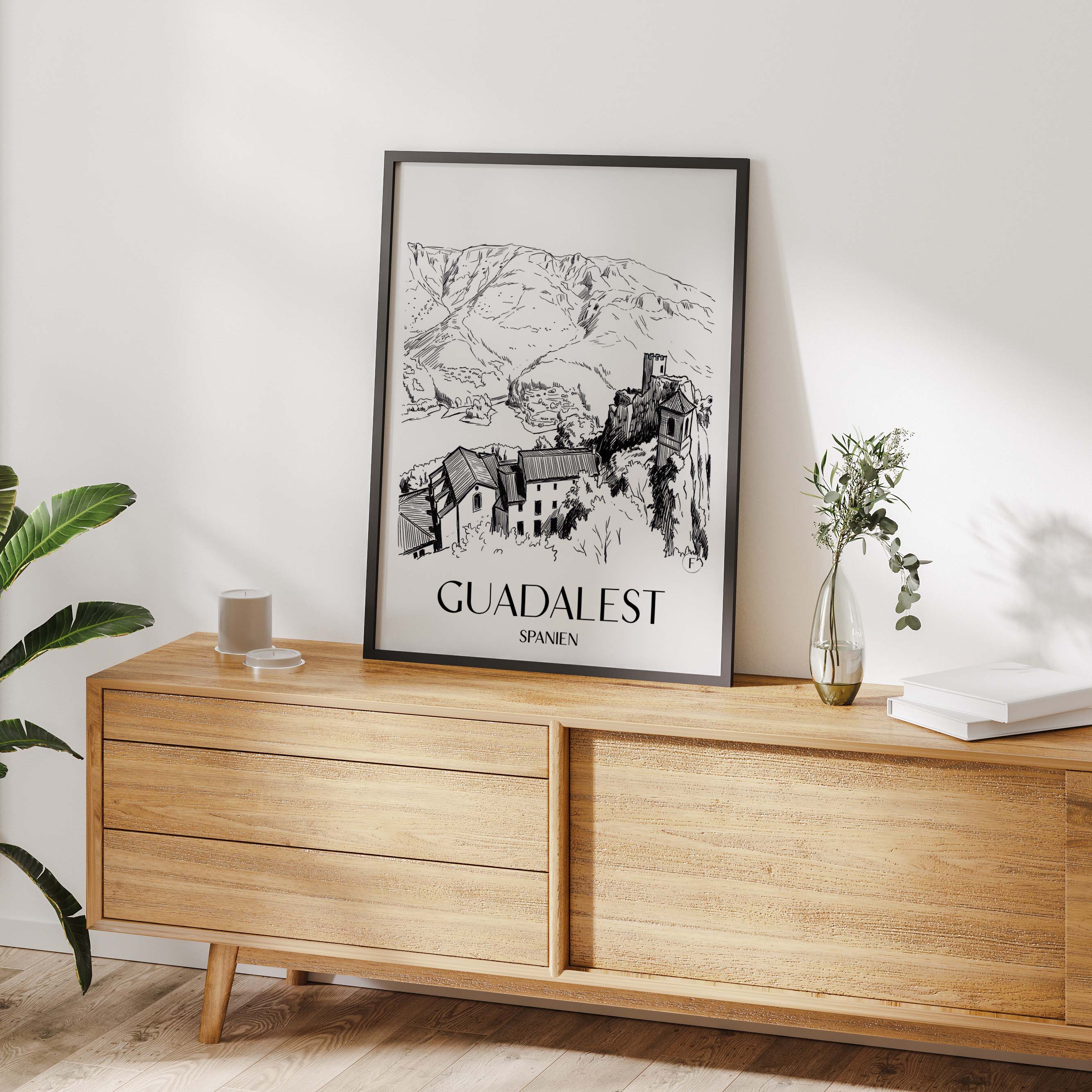 guadalest-spanien-spanien-poster-skizze
