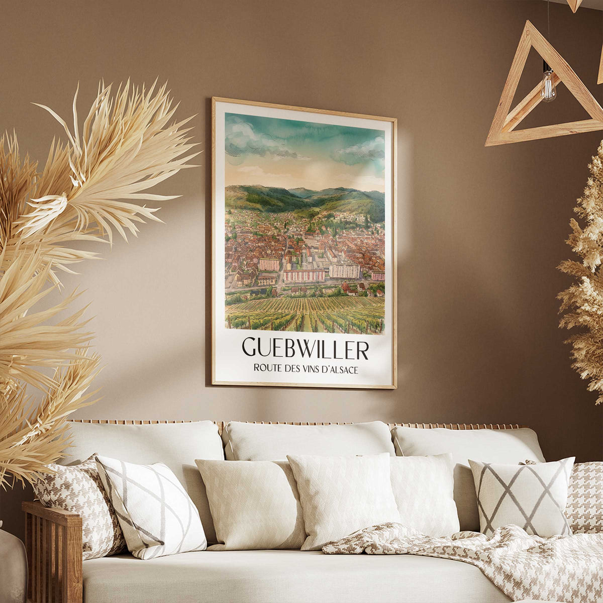 guebwiller-route-des-vins-d'alsace-frankreich-poster-aquarell