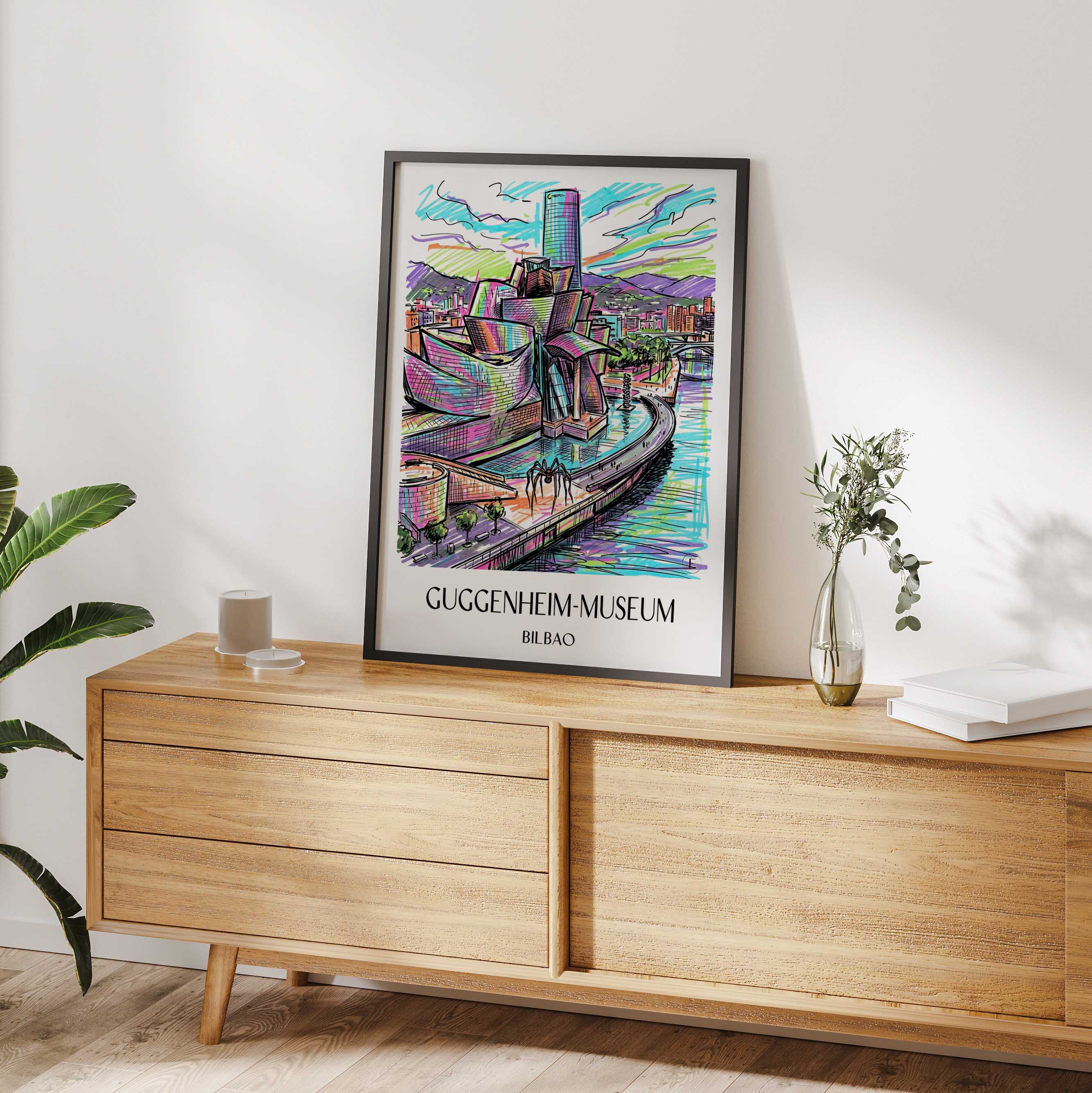guggenheim-museum-bilbao-spanien-poster-graffiti
