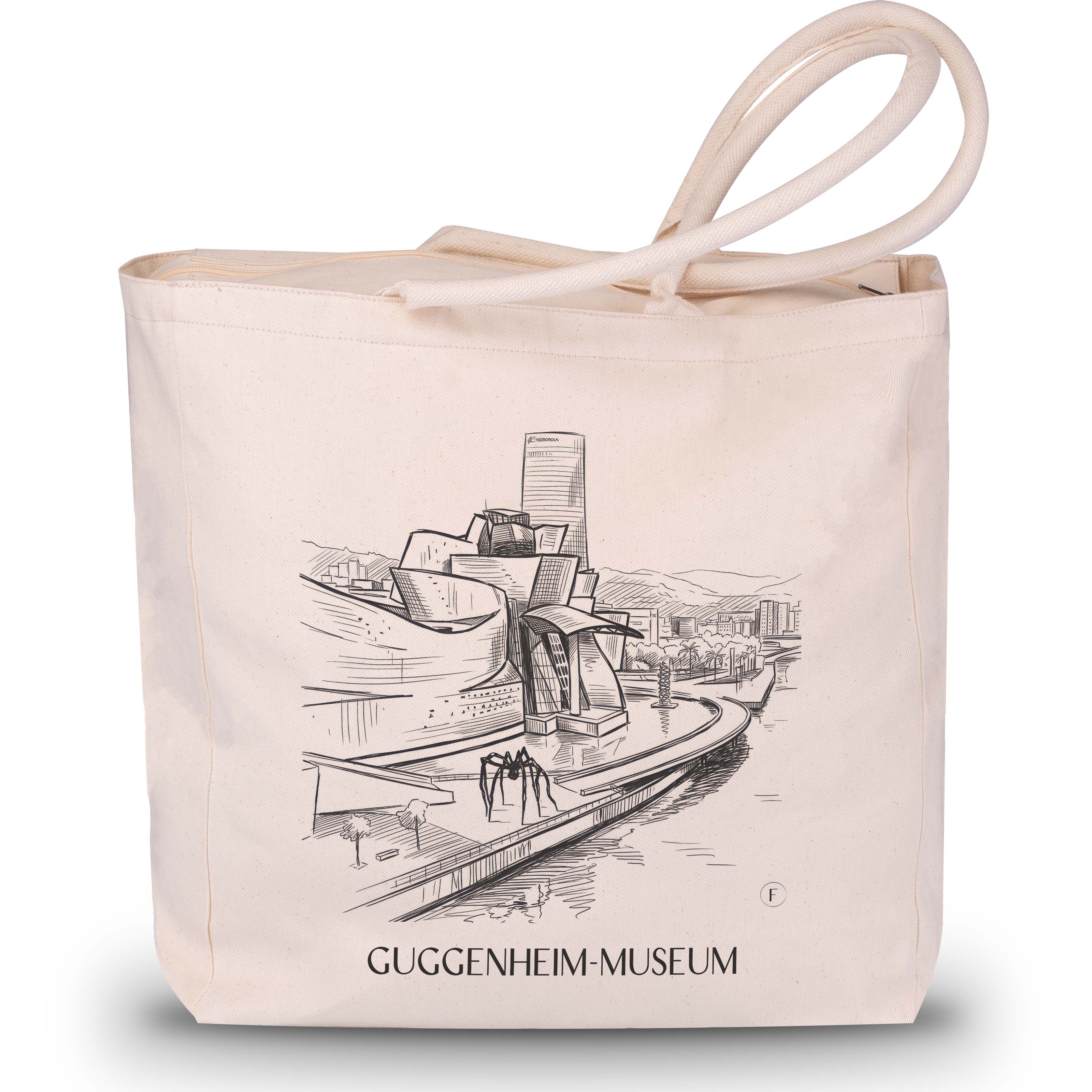Guggenheim-Museum Shopping Tasche - Bilbao - Spanien Tote Bag - Einkaufstasche im Skizze Stil - favplace