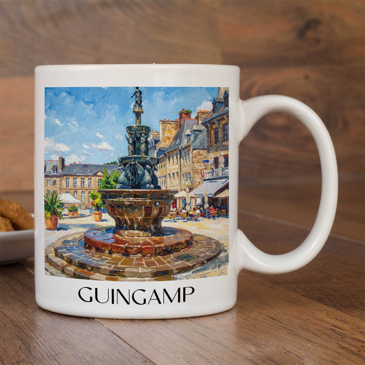 guingamp-côtes-d'armor-frankreich-kaffeebecher-oil-painting-oelgemaelde