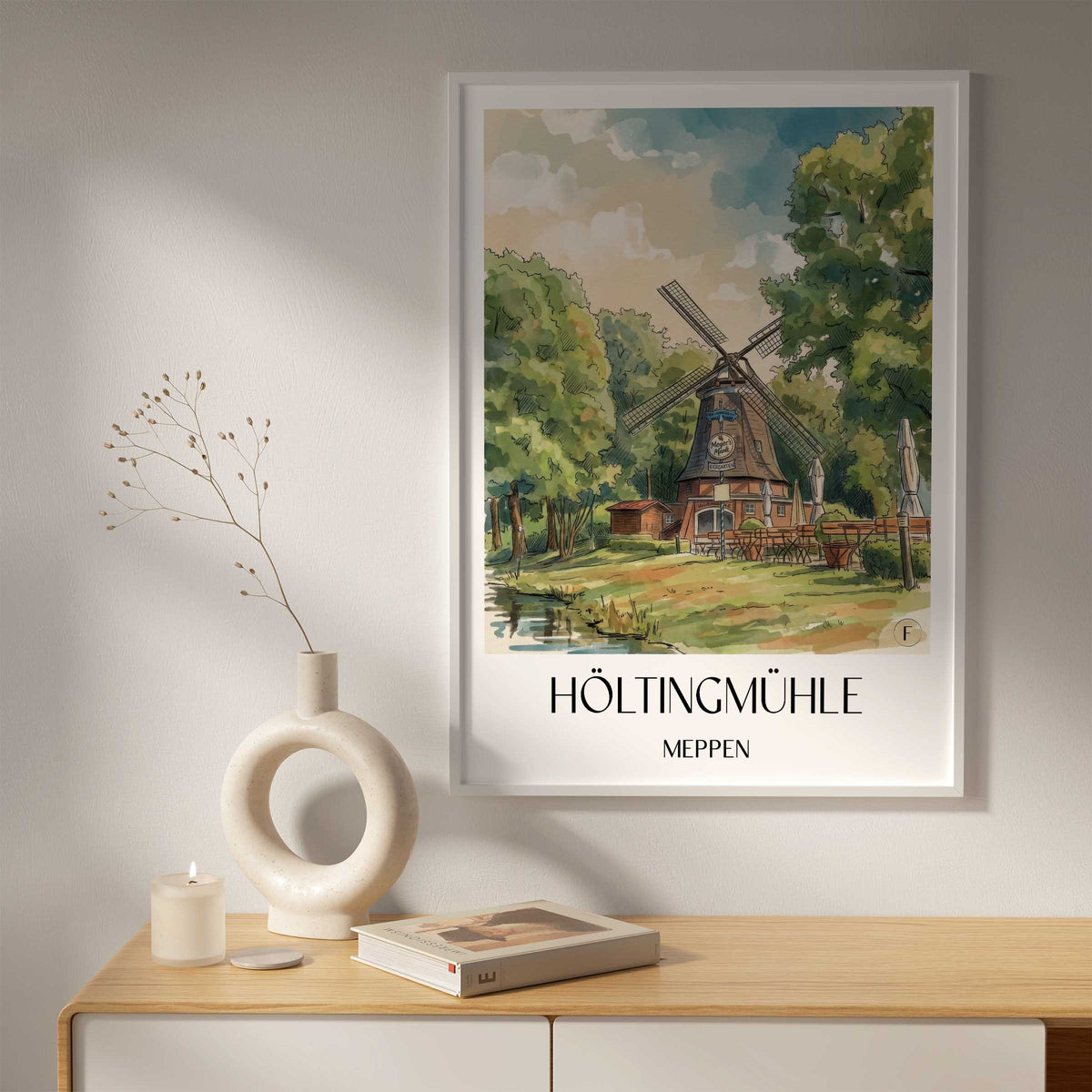 höltingmühle-meppen-deutschland-poster-aquarell