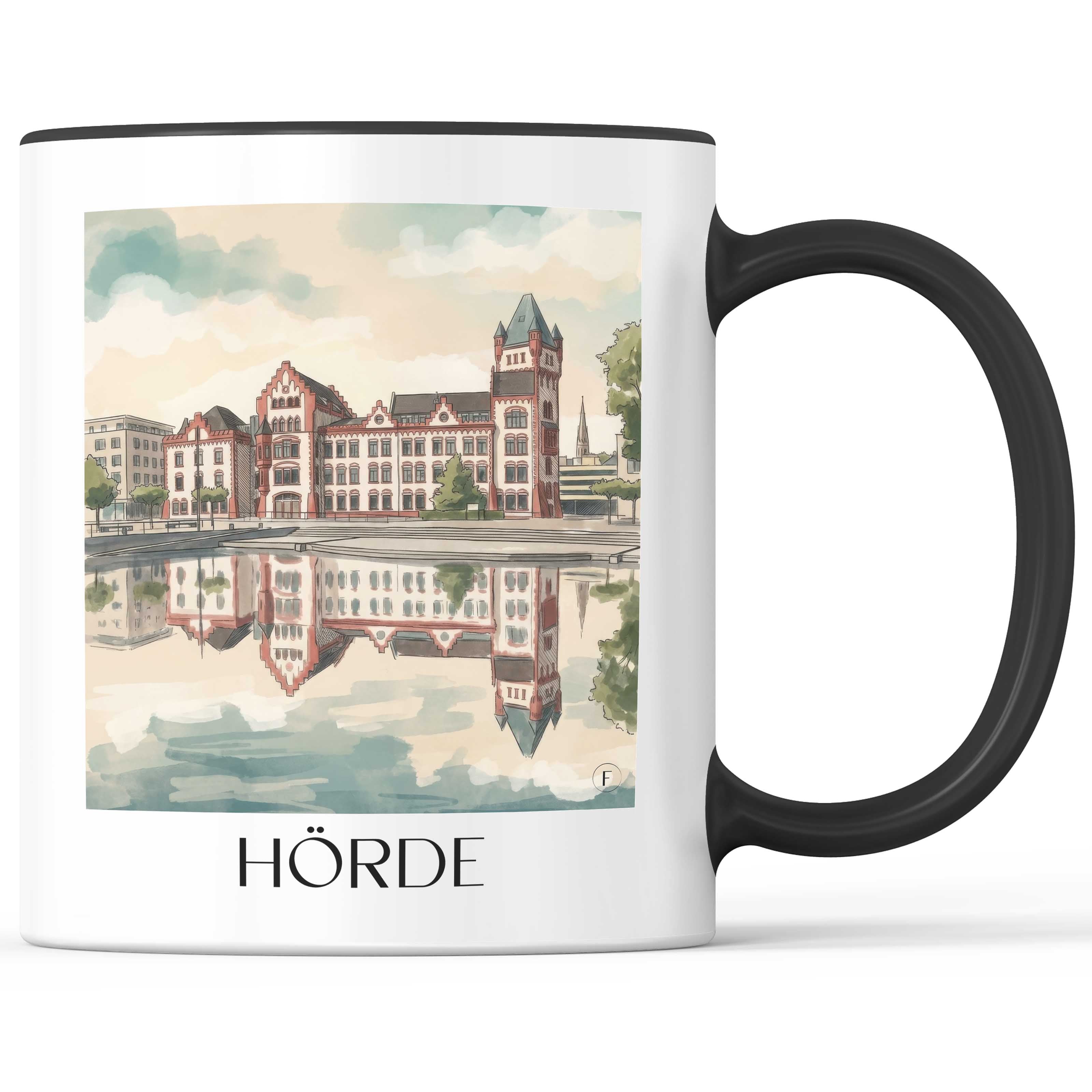 hörde-dortmund-deutschland-kaffeebecher-aquarell