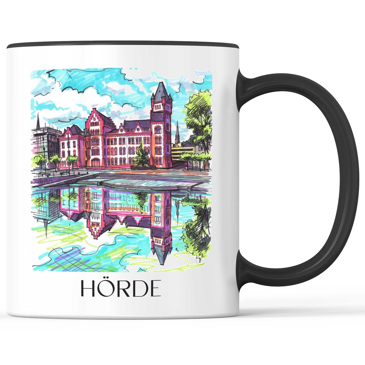 Hörde Kaffeebecher - Dortmund - Deutschland Becher - Kaffeetasse im Tag Graffiti Stil - favplace