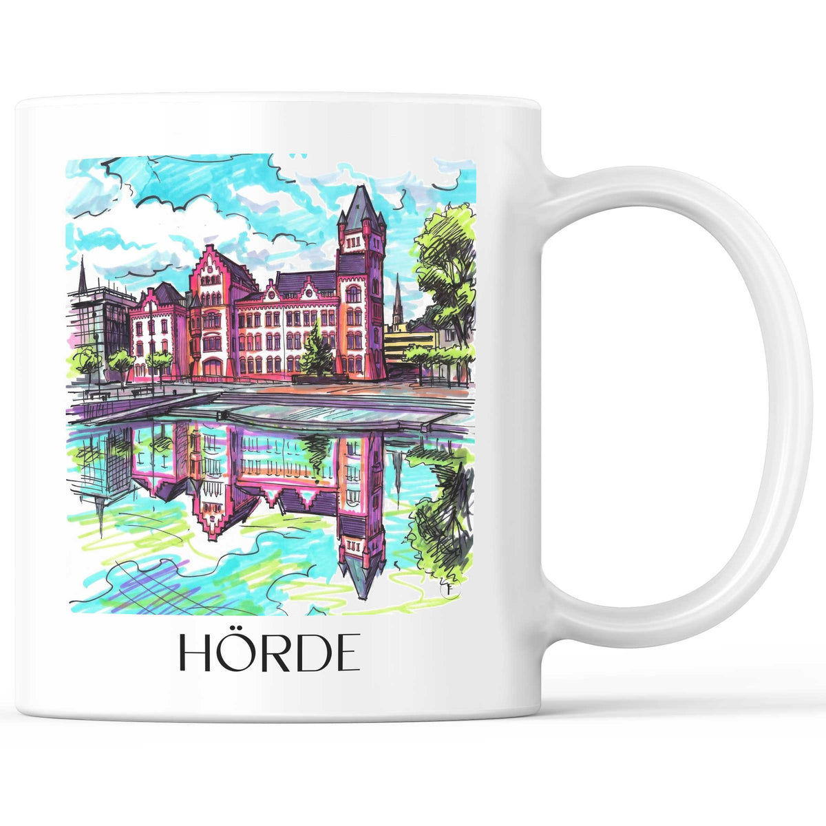 Hörde Kaffeebecher - Dortmund - Deutschland Becher - Kaffeetasse im Tag Graffiti Stil - favplace
