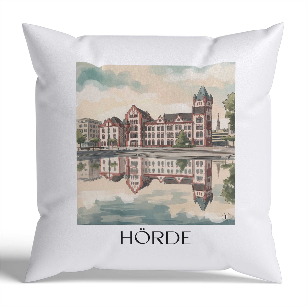 Hörde Kissenhülle - Zierkissen Bezug - Dortmund - Deutschland Kissen bzw. Kissenbezug im Aquarell Stil - favplace