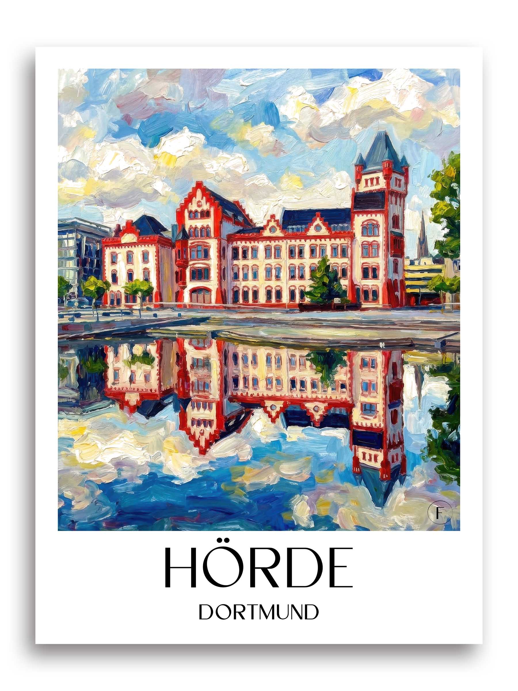 Hörde Poster - Dortmund - Deutschland Kunstdruck - Ölgemälde von A4 bis A1 - favplace
