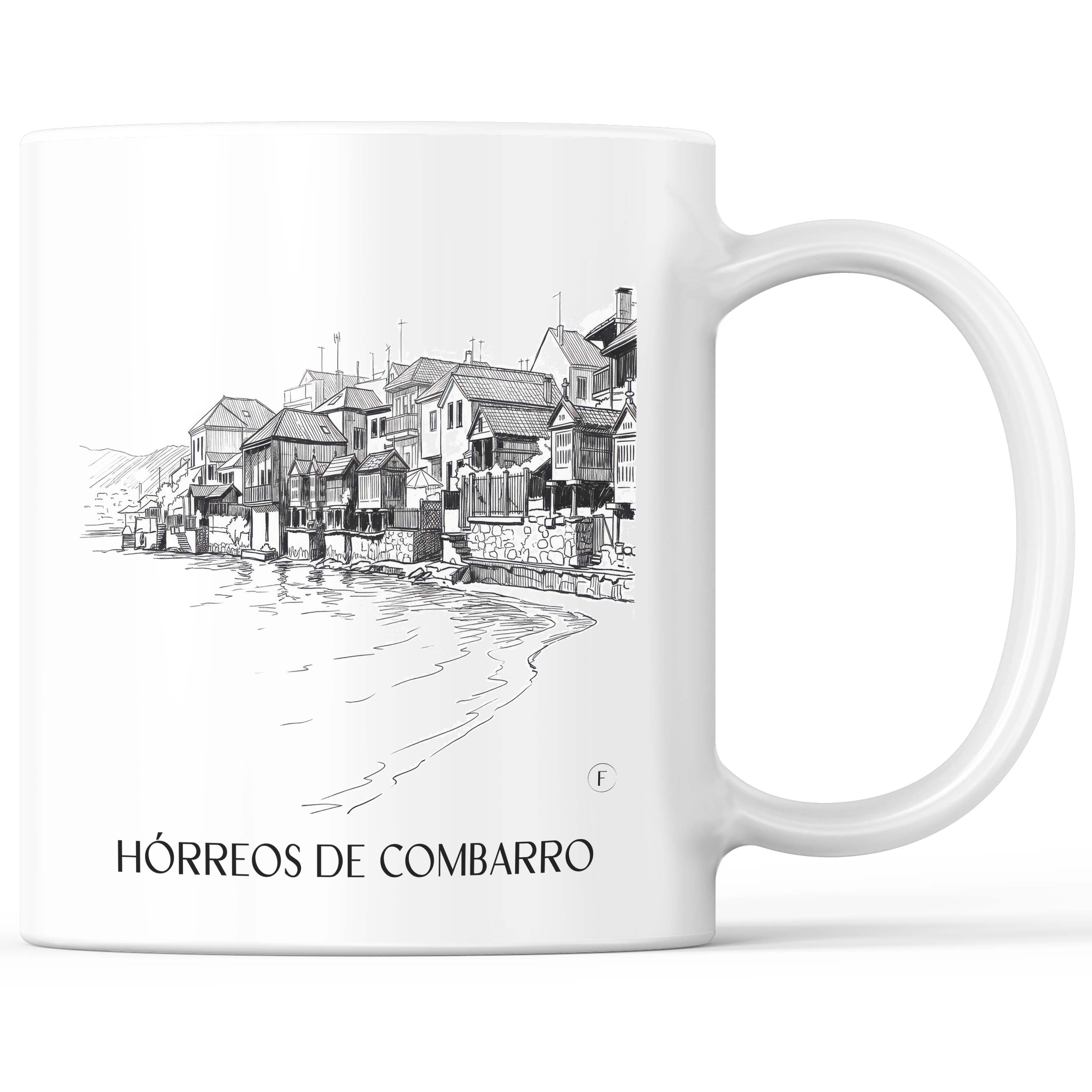 Hórreos de Combarro Kaffeebecher - Spanien - Spanien Becher - Kaffeetasse im Skizze Stil - favplace