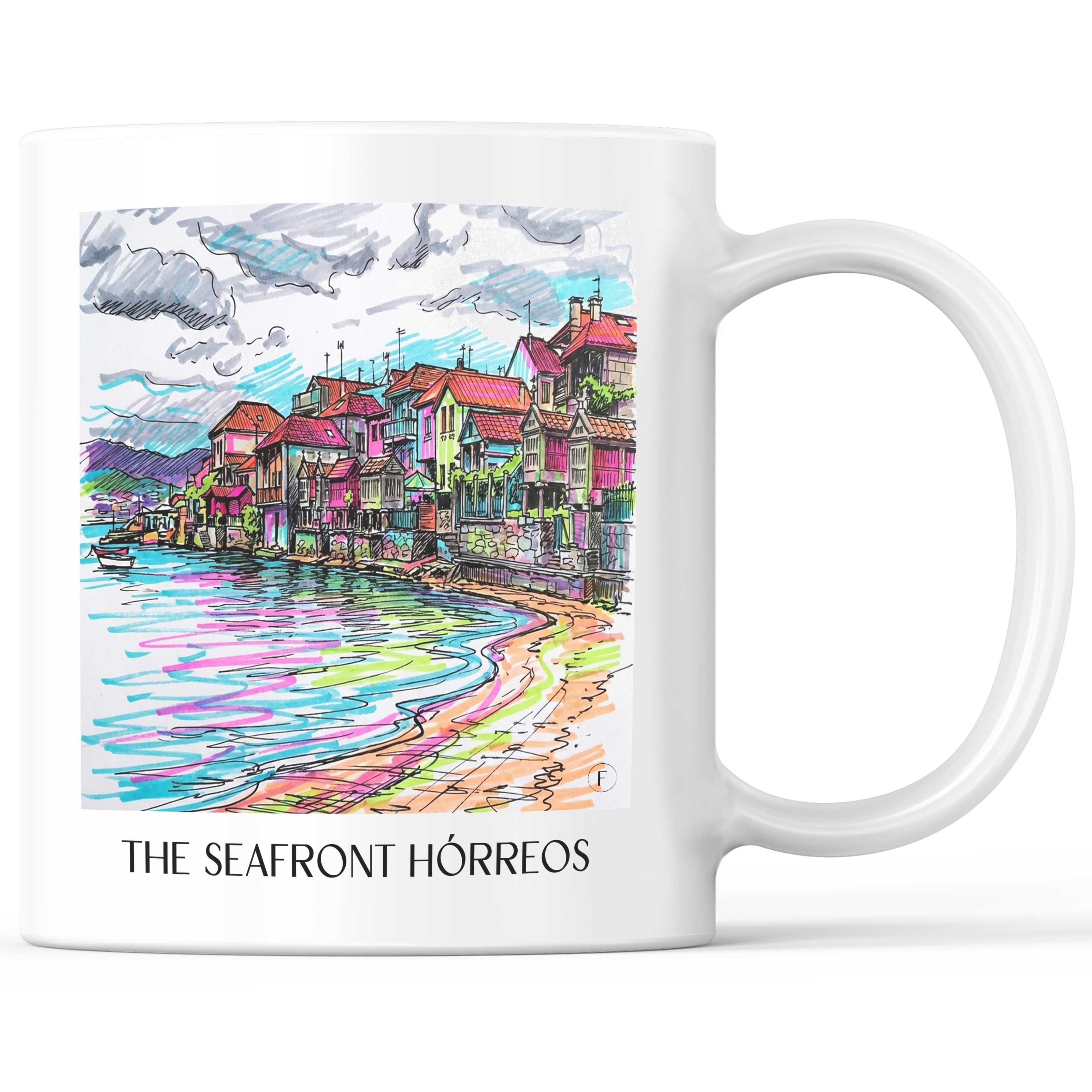 Hórreos de Combarro Kaffeebecher - Spanien - Spanien Becher - Kaffeetasse im Tag Graffiti Stil - favplace