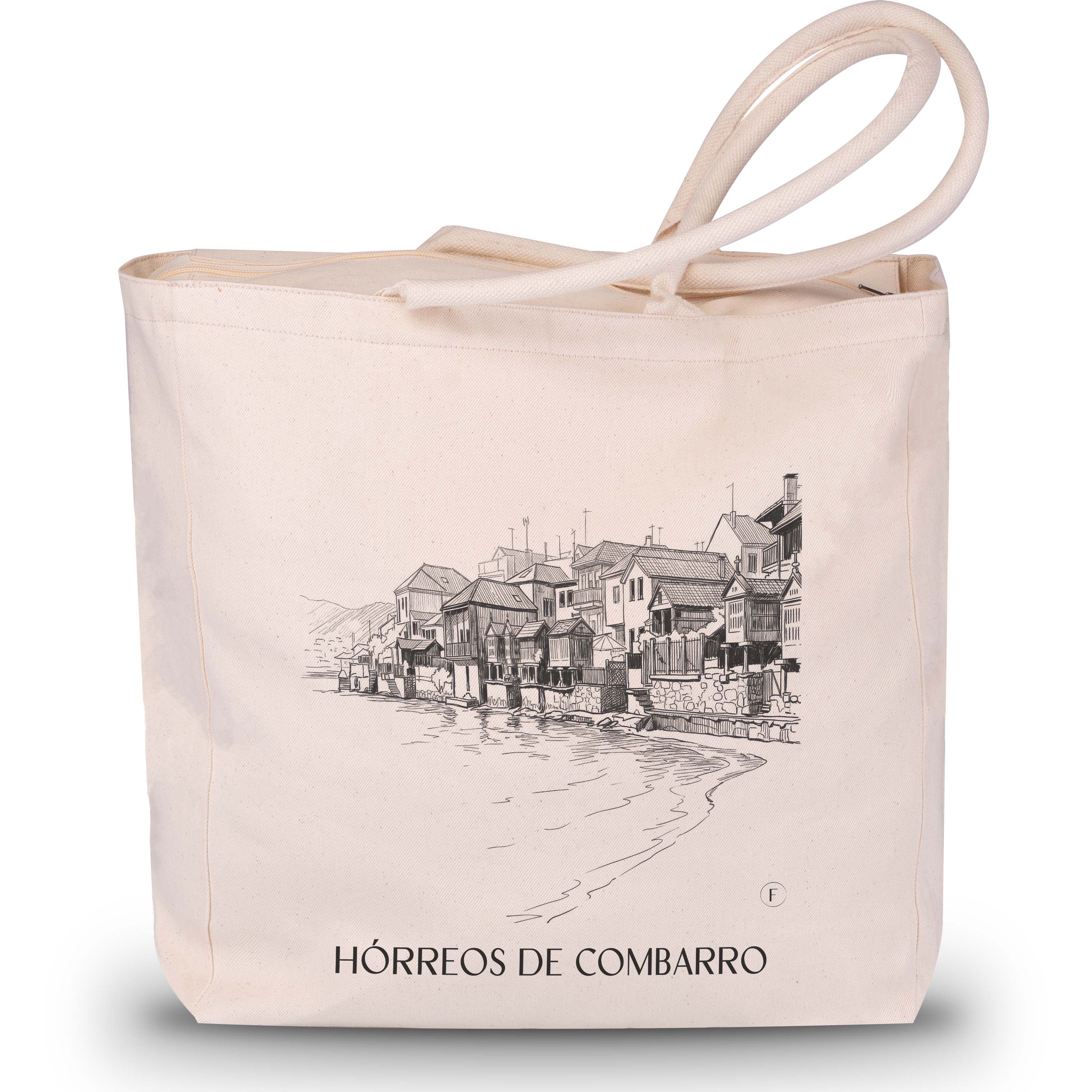 hórreos-de-combarro-spanien-spanien-einkaufstasche-skizze