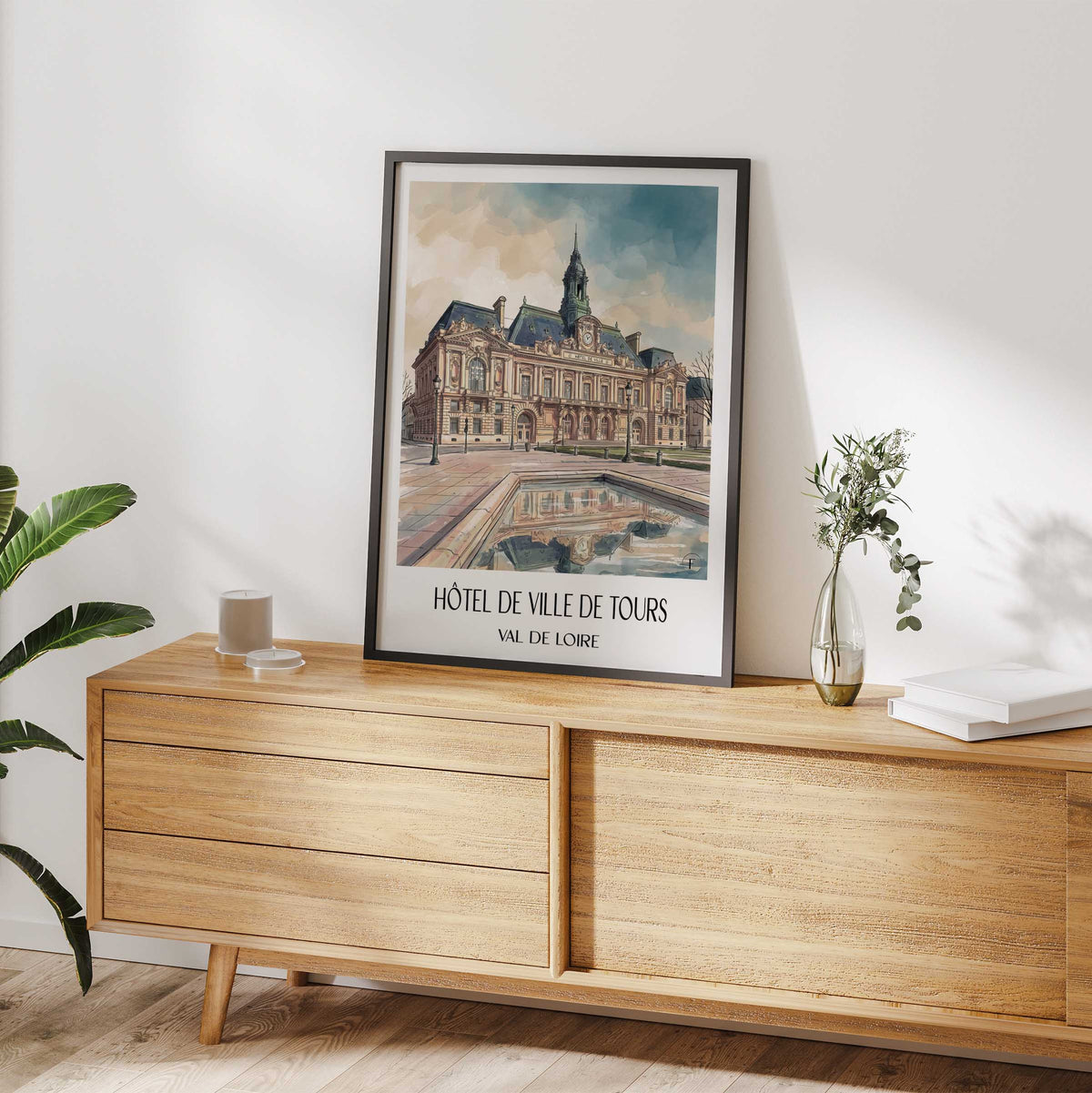hôtel-de-ville-de-tours-val-de-loire-frankreich-poster-aquarell