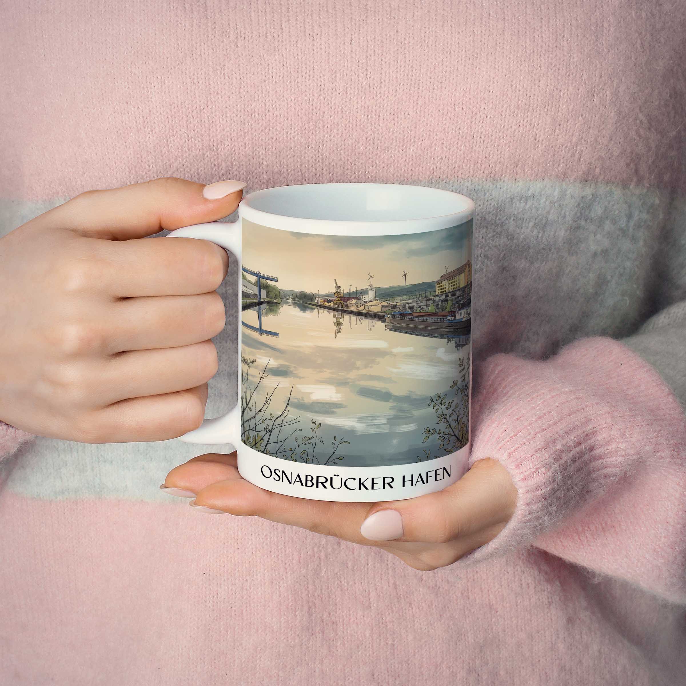 hafen-osnabrück-deutschland-kaffeebecher-aquarell