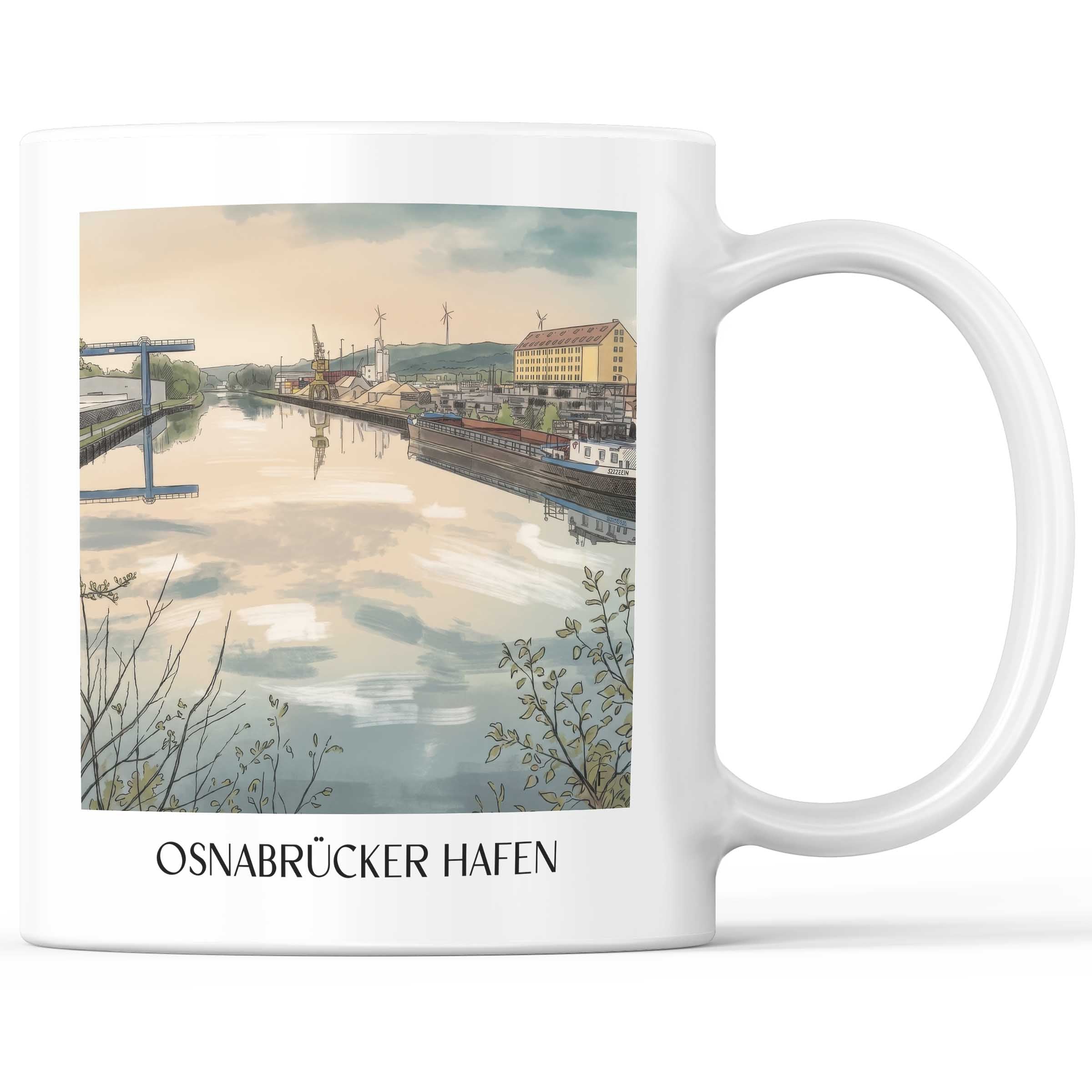 hafen-osnabrück-deutschland-kaffeebecher-aquarell