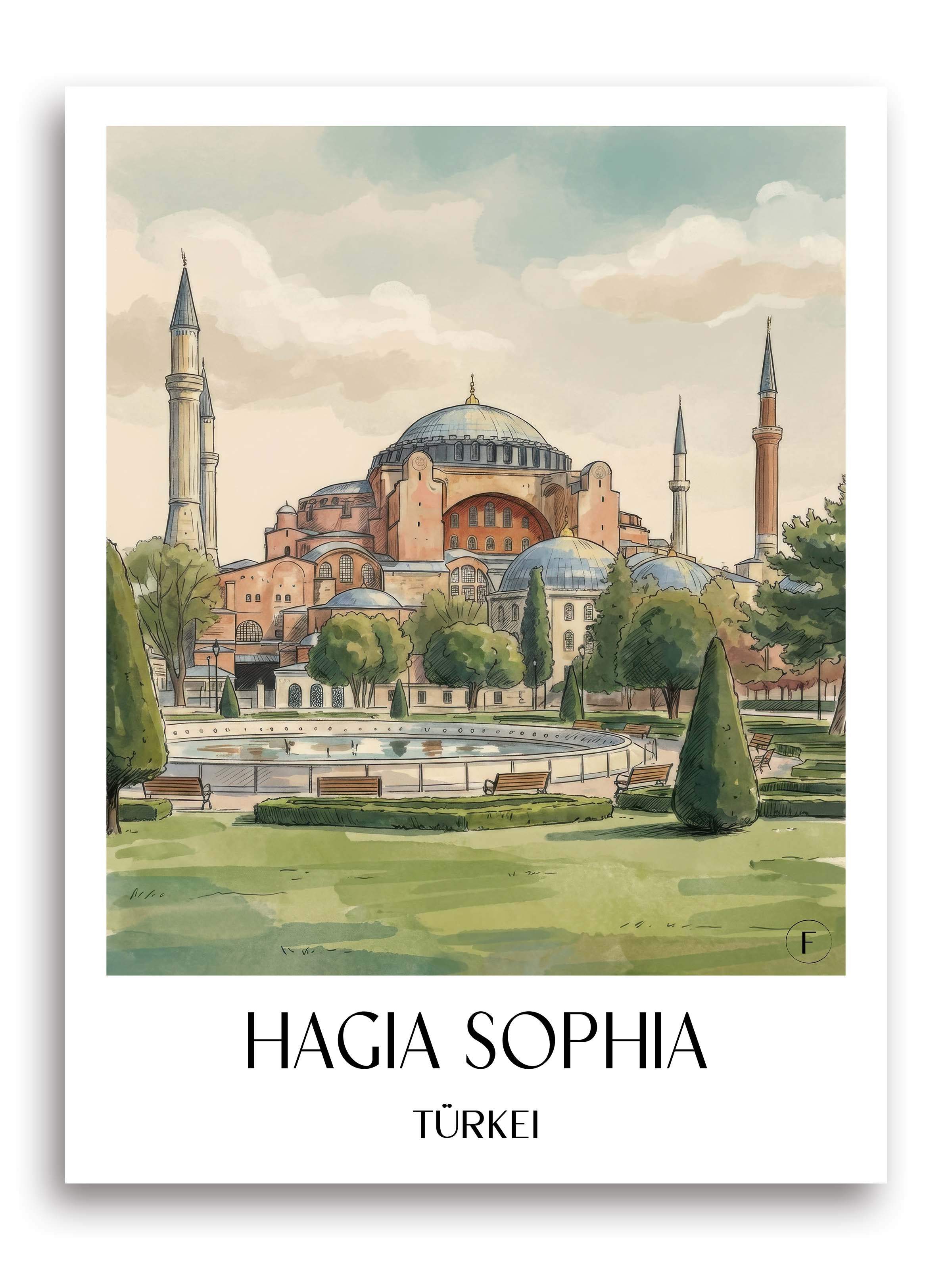hagia-sophia-türkei-poster-aquarell