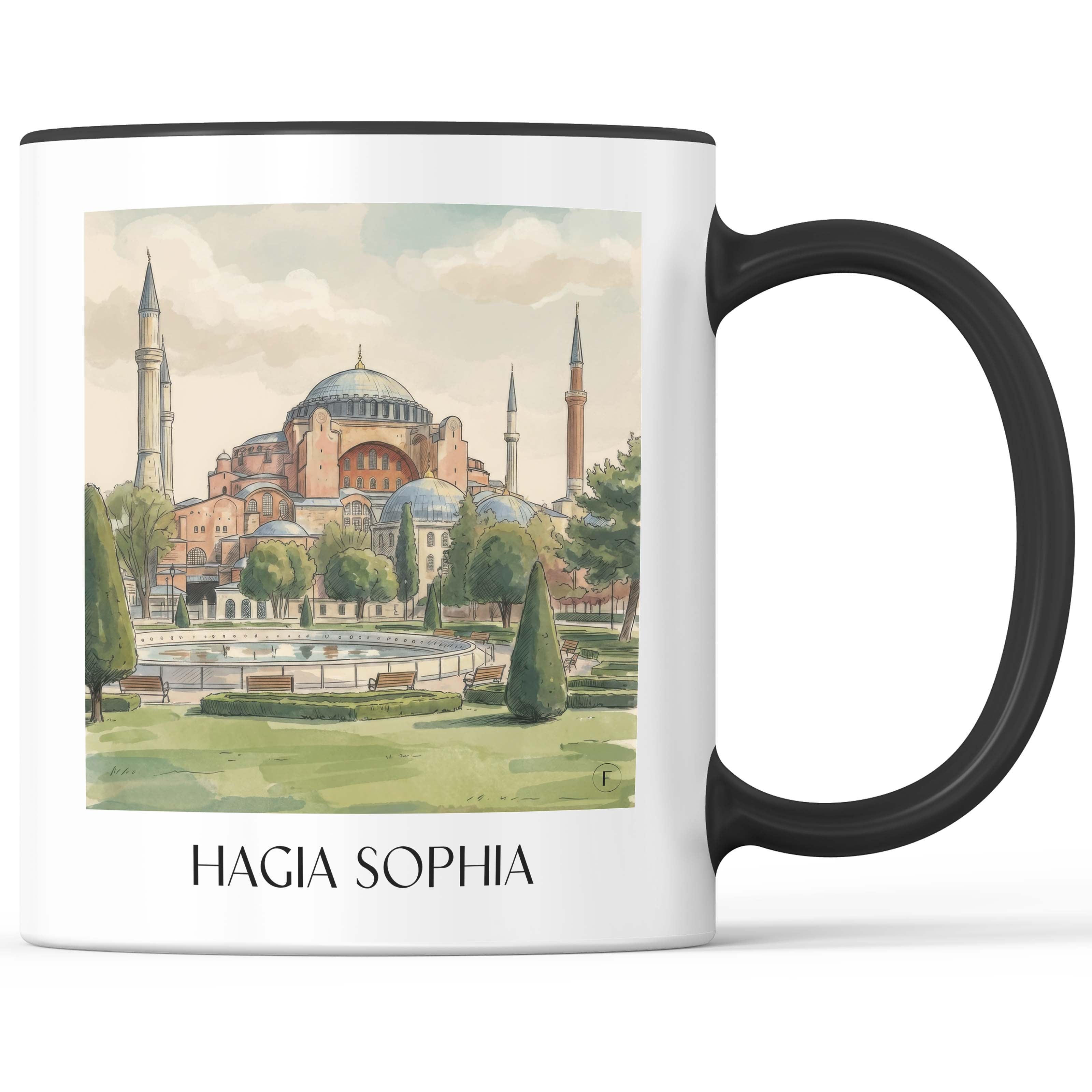 Hagia Sophia - Türkei Becher - Kaffeetasse im Aquarell Stil - favplace