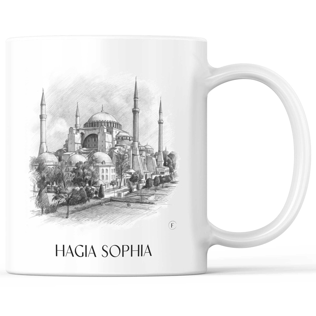 Hagia Sophia - Türkei Becher - Kaffeetasse im Zeichnung Stil - favplace