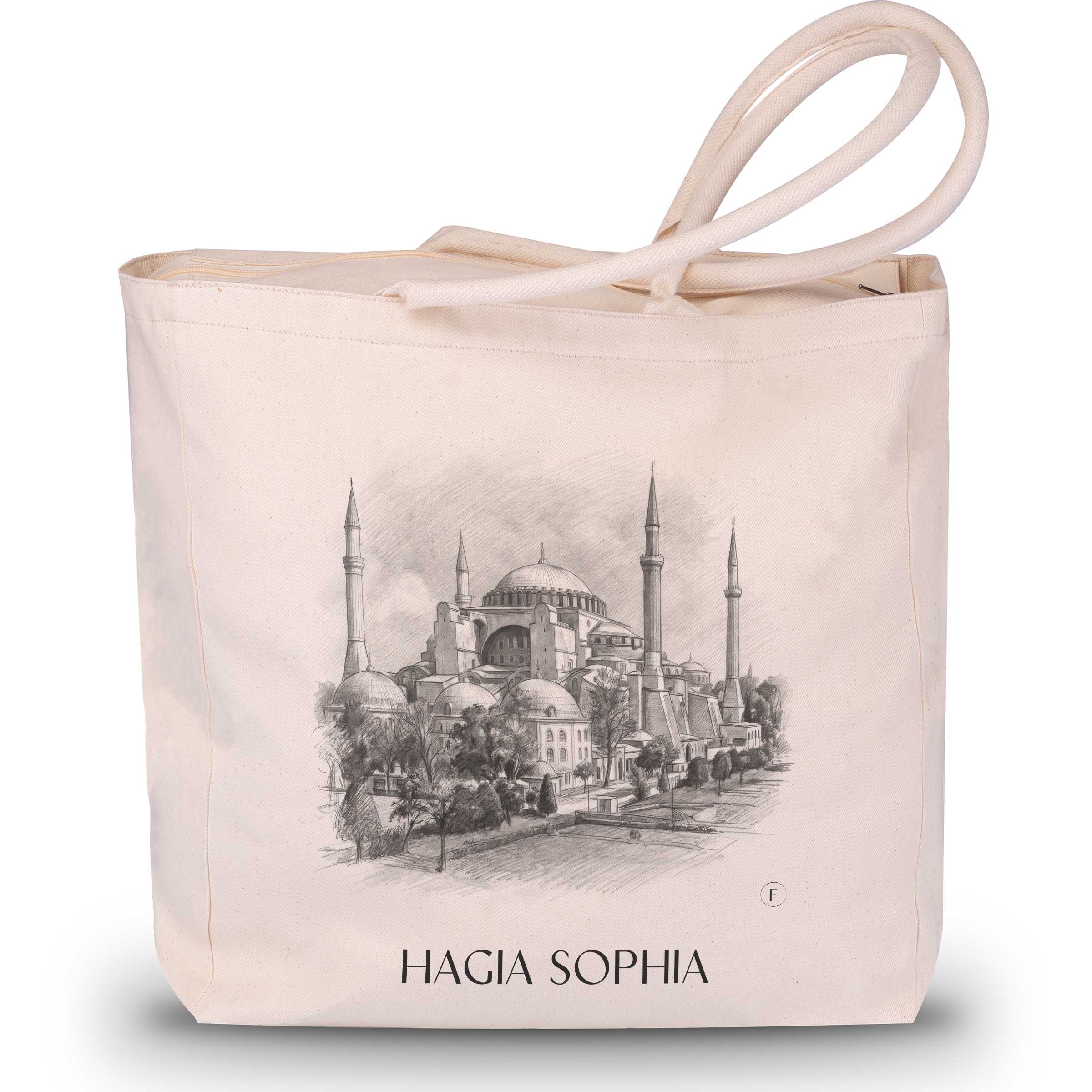 hagia-sophia-türkei-einkaufstasche-bleistift-zeichnung-drawing
