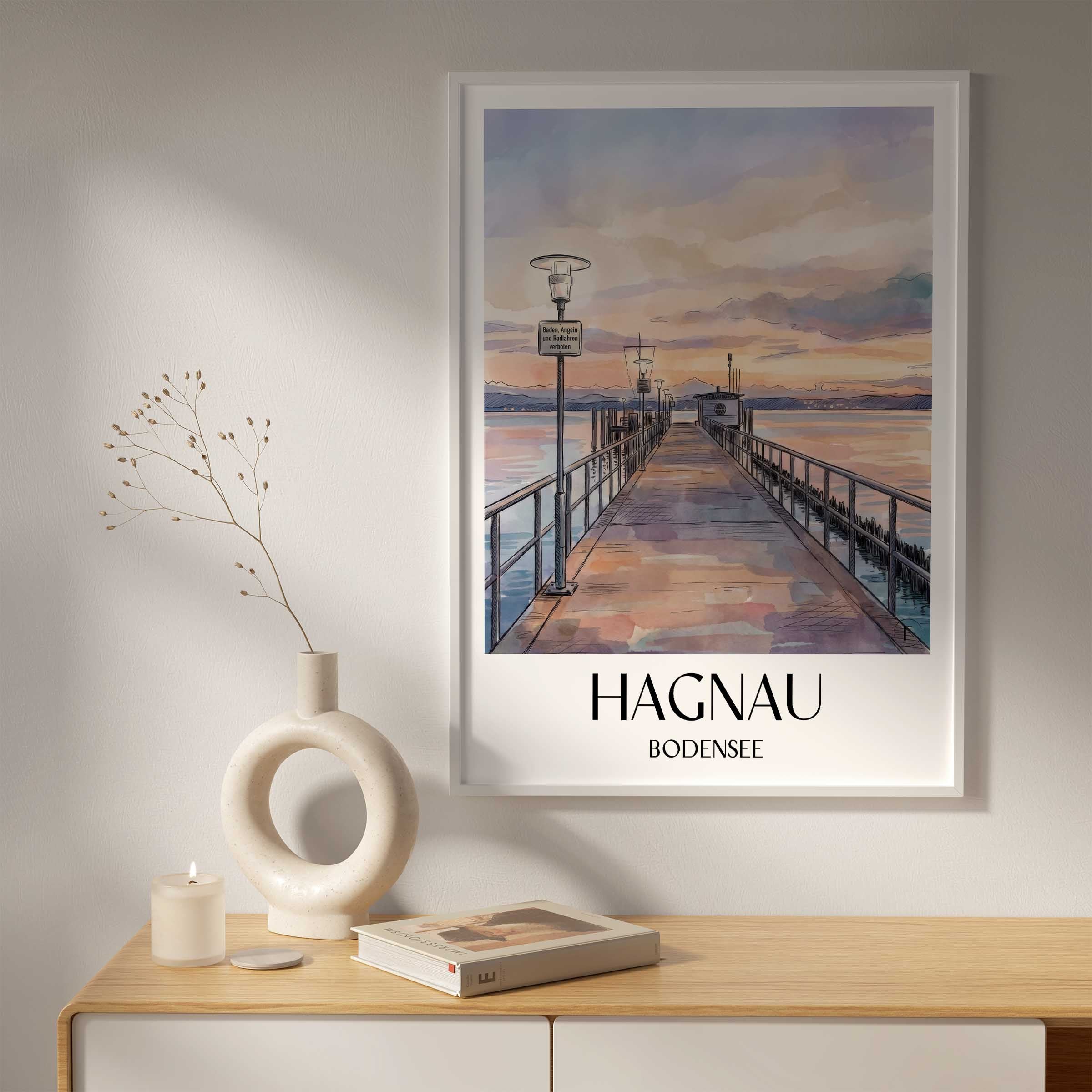 hagnau-bodensee-deutschland-poster-aquarell