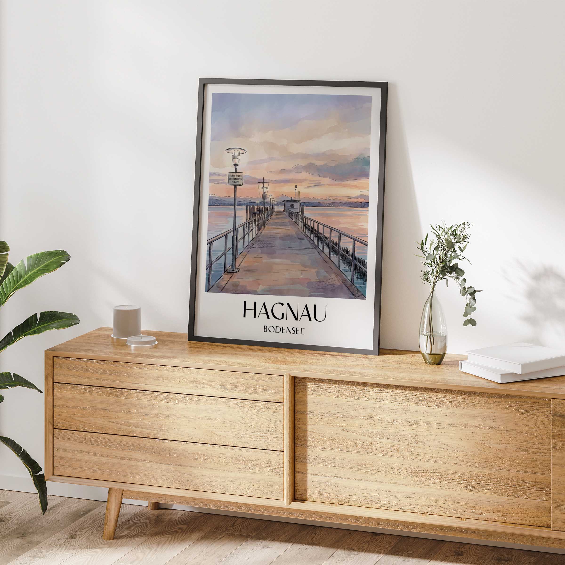 hagnau-bodensee-deutschland-poster-aquarell