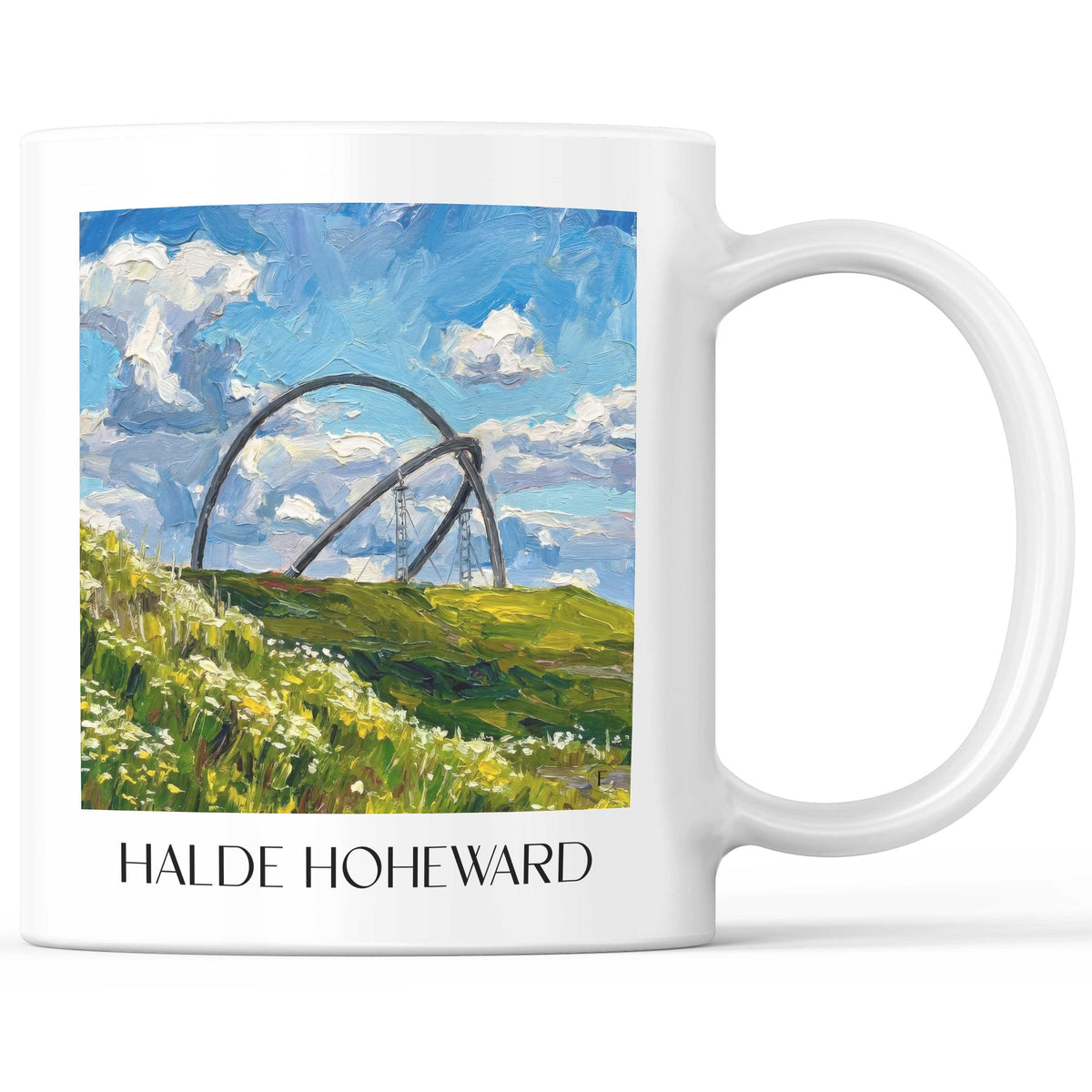 Halde Hoheward Kaffeebecher - Recklinghausen - Deutschland Becher - Kaffeetasse im Ölgemälde Stil - favplace