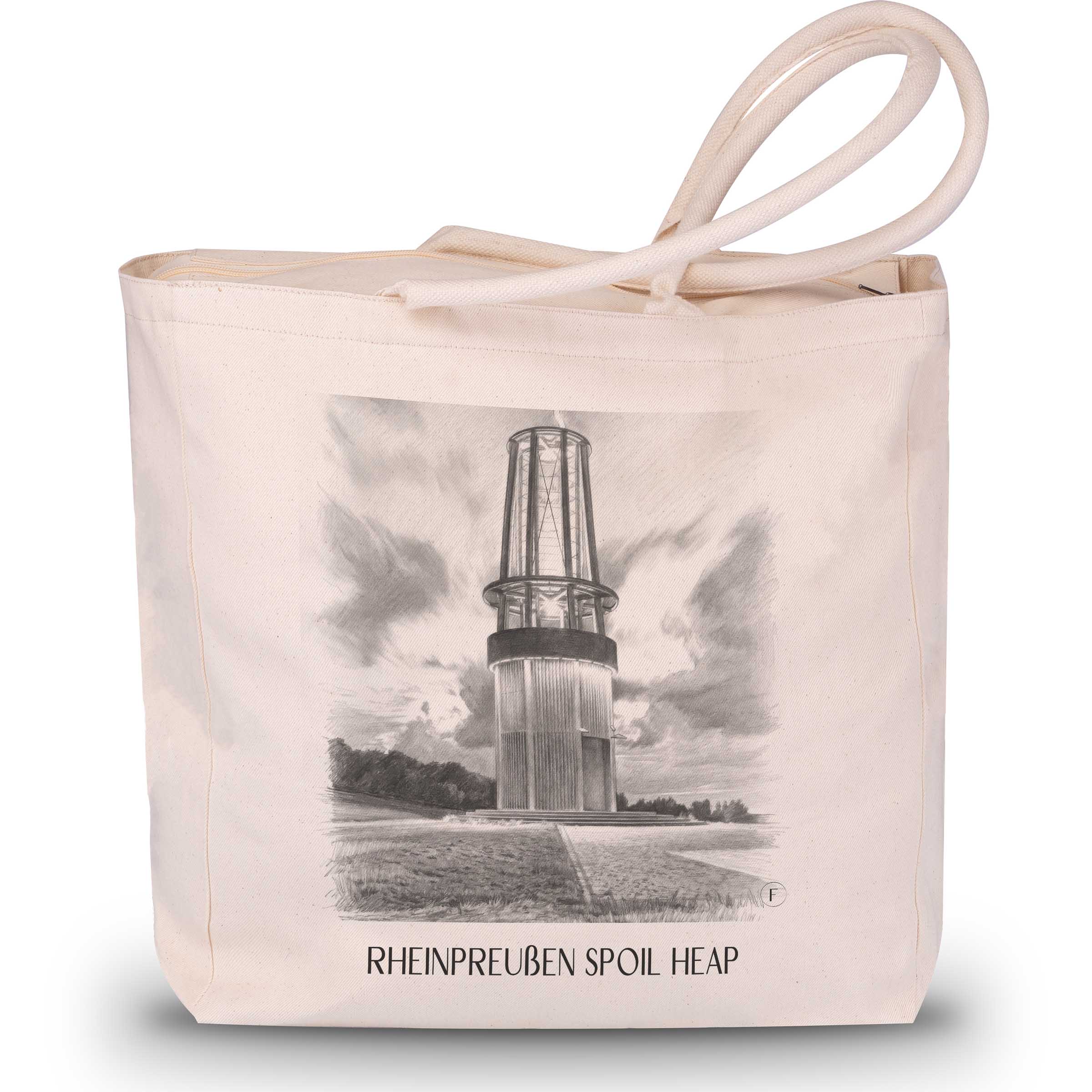 Halde Rheinpreußen Shopping Tasche - Moers - Deutschland Tote Bag - Einkaufstasche im Zeichnung Stil