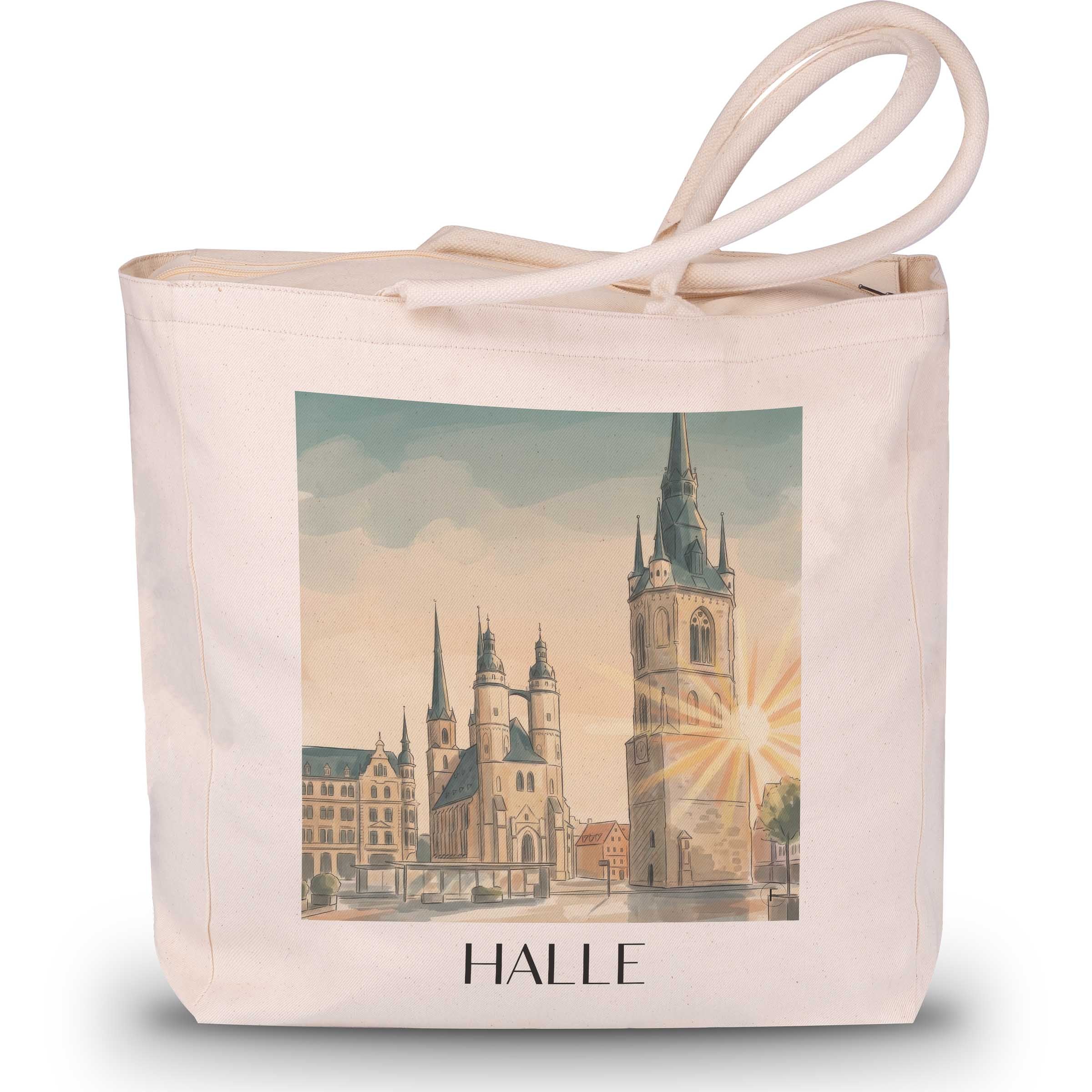 halle-sachsen-anhalt-deutschland-einkaufstasche-aquarell