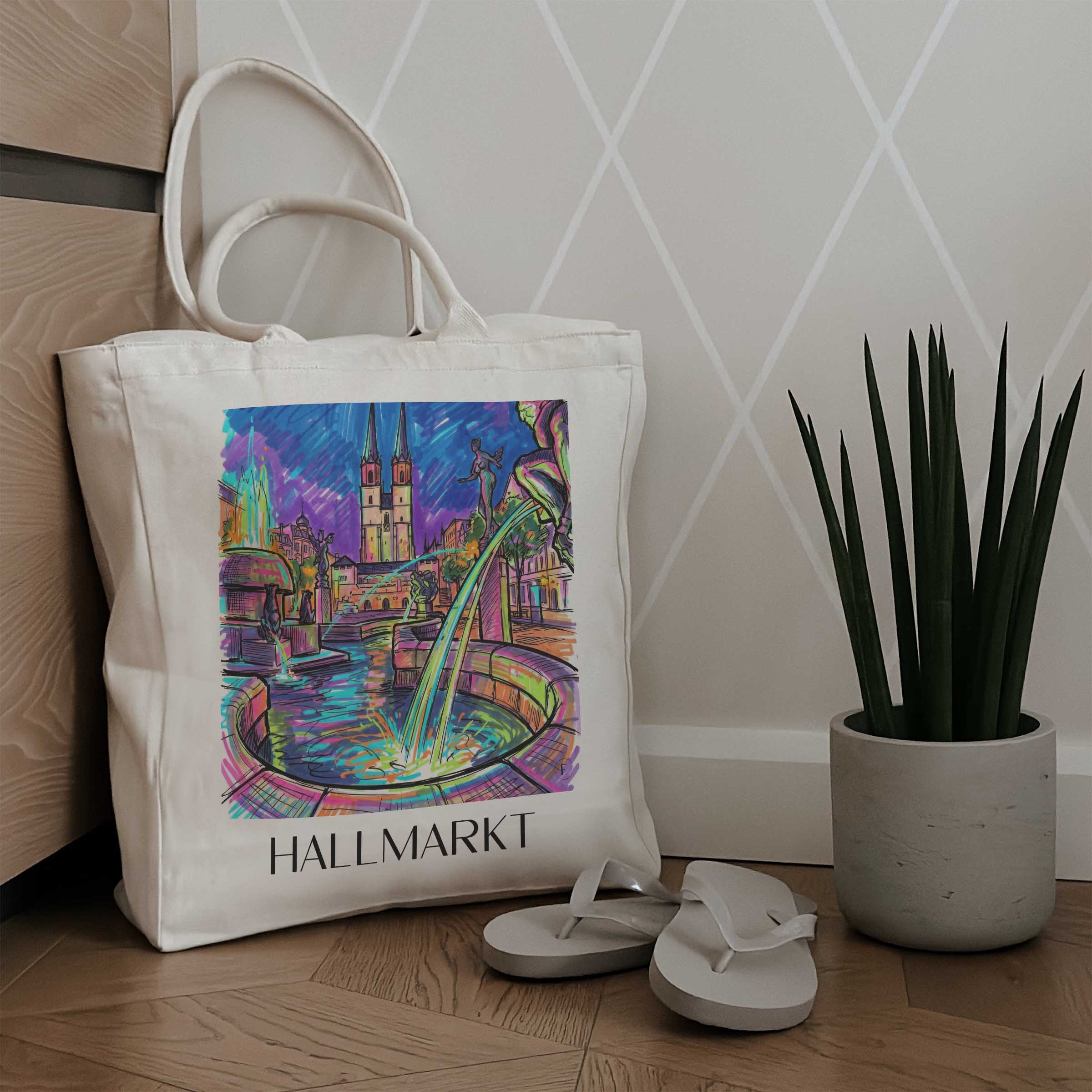 hallmarkt-halle-deutschland-einkaufstasche-graffiti